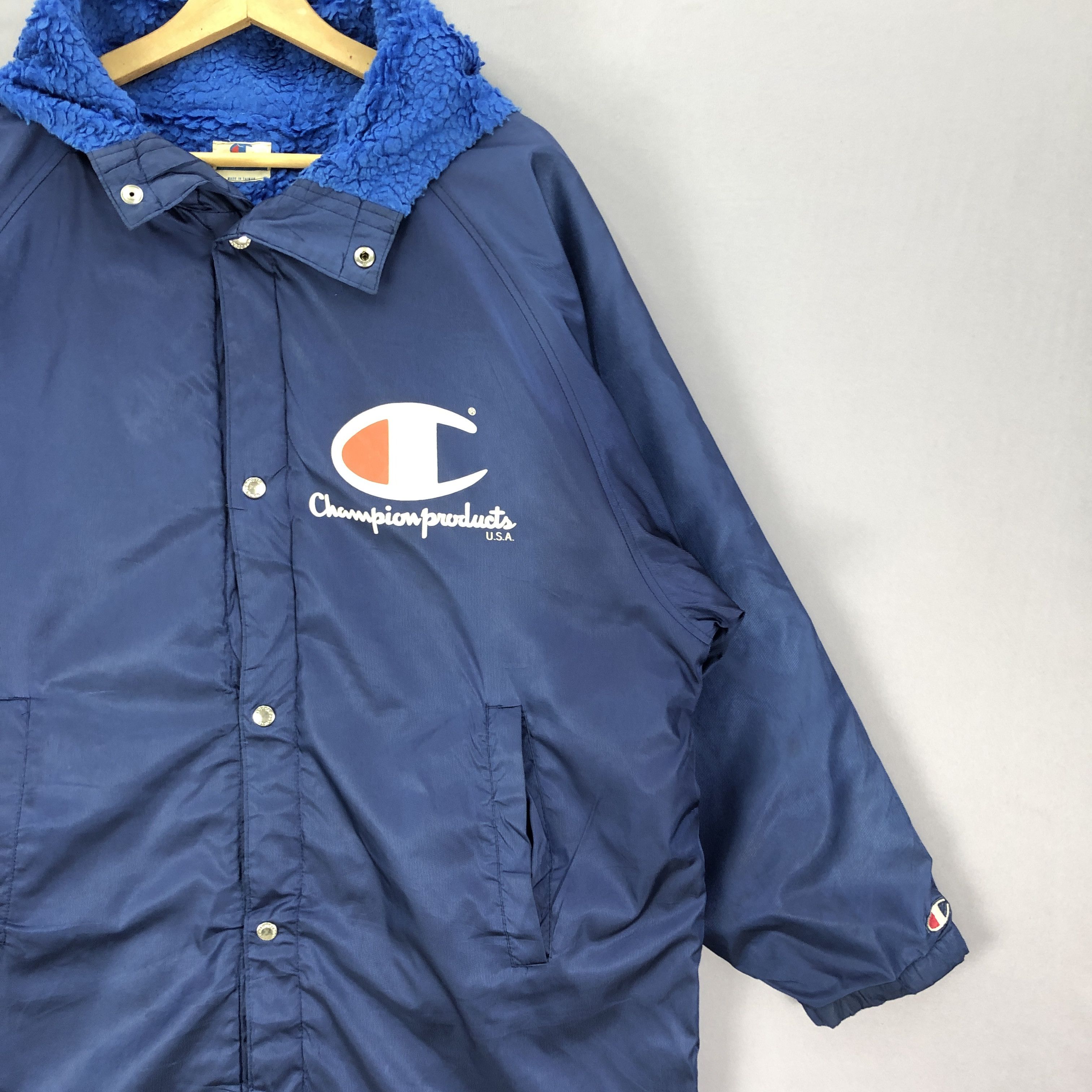 Champion Vintage Champion Hoodie Long Coat Coach Jacket Size US L / EU 52-54 / 3 - 4 Thumbnail