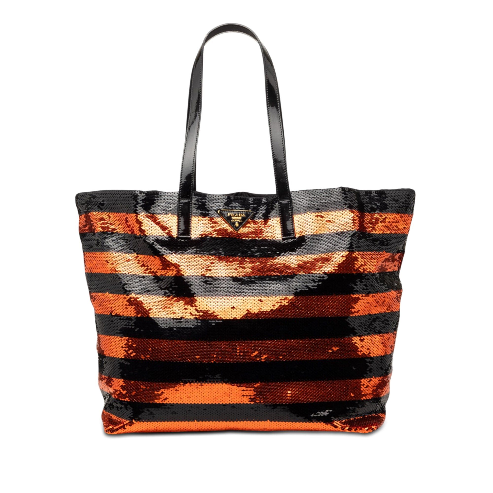 Prada Satin Sequin Stripes Tote Size ONE SIZE - 1 Thumbnail