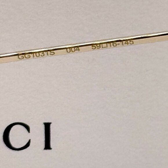 Gucci NEW GUCCI SUNGLASSES GG1031S 004 GOLD/BLUE WOMEN EYEWEAR Size ONE SIZE - 12 Thumbnail