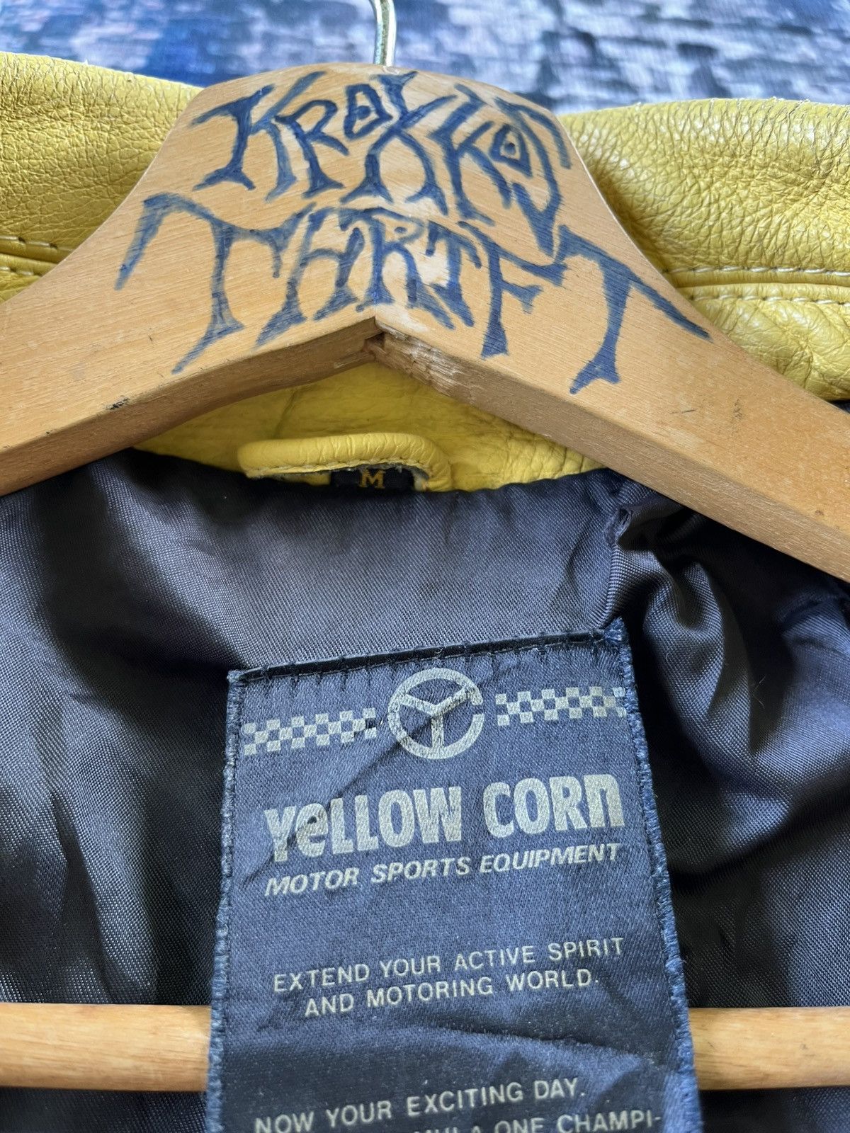 YELLOW CORN 💥STEALS💥Vintage Yellow Corn Sledge Hammer Leather Jacket 90s Size US M / EU 48-50 / 2 - 11 Thumbnail