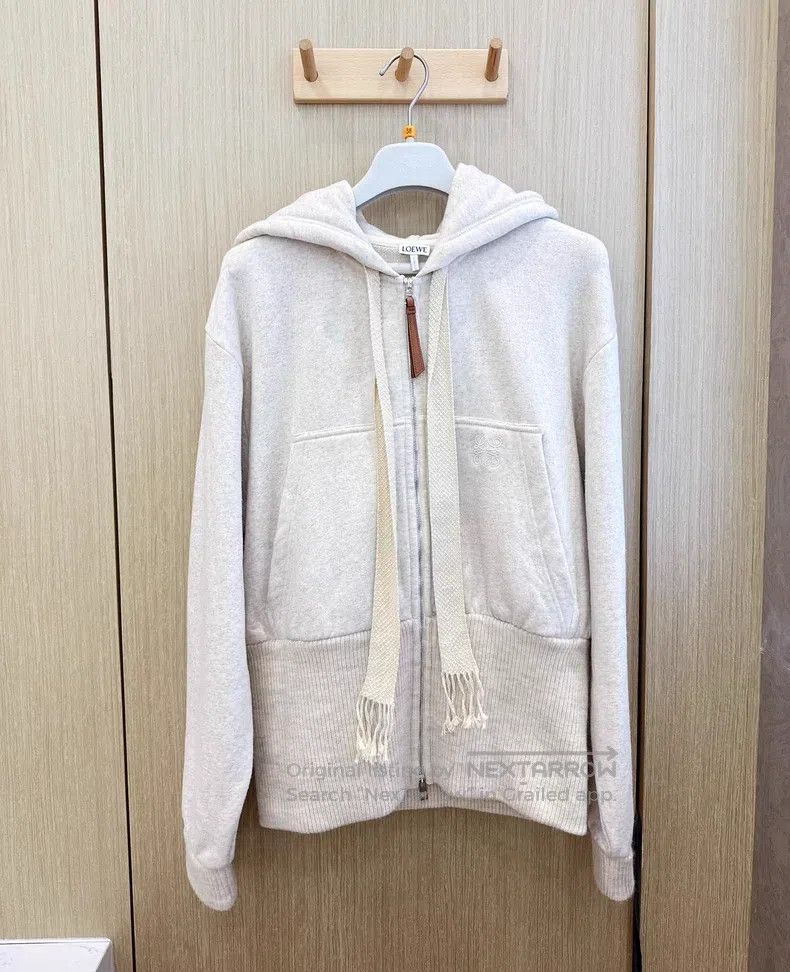 Loewe Loewe Beige Hooded Sweatshirt Jacket Size L / US 10 / IT 46 - 1 Thumbnail