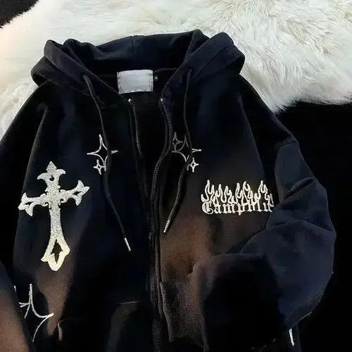 Homemade × Japanese Brand Cross Embroidery Hoodies Size US XL / EU 56 / 4 - 1 Thumbnail