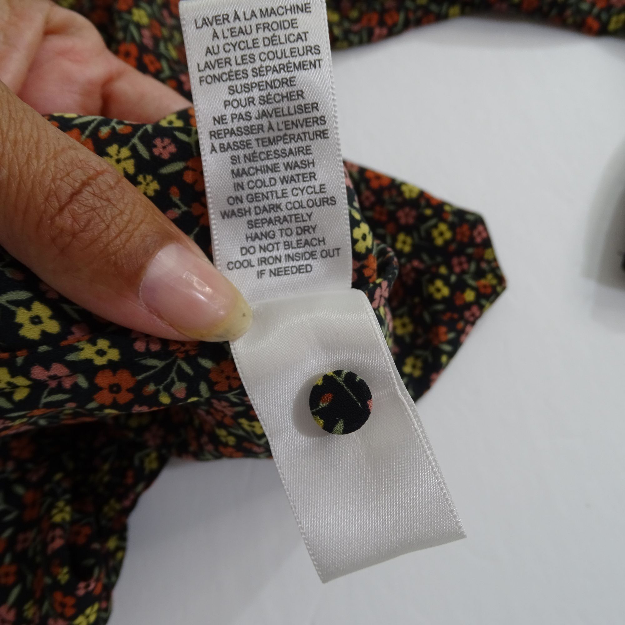 Simons Twik Par Simons Black Floral Long Sleeve Smocked High Neck Size XS / US 0-2 / IT 36-38 - 9 Thumbnail