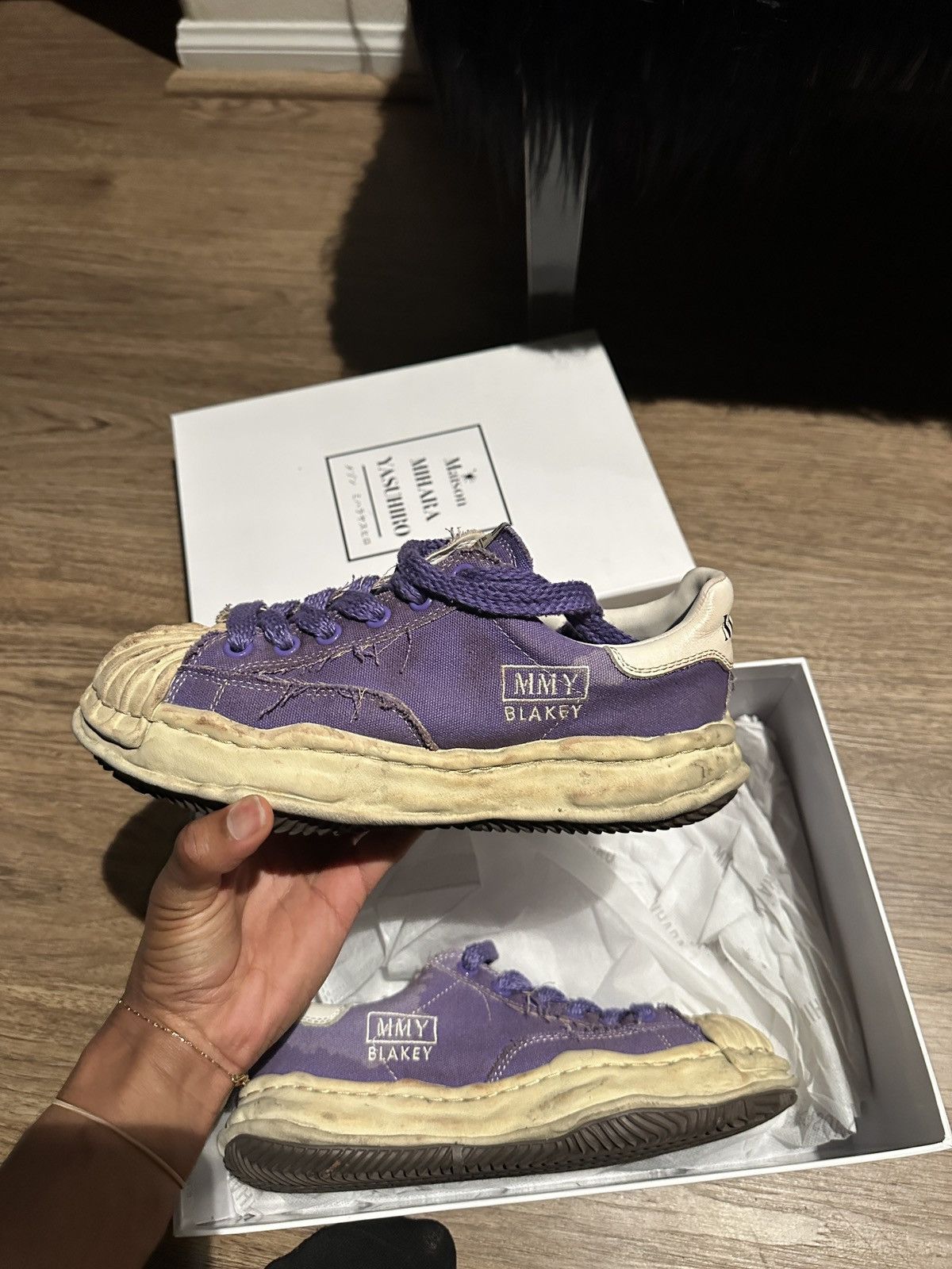 ☆人気☆【MIHARA YASUHIRO】☆ピーターソンローカット PURPLE☆ Buy Maison Mihara Yasuhiro Peterson OG Sole Canvas Low