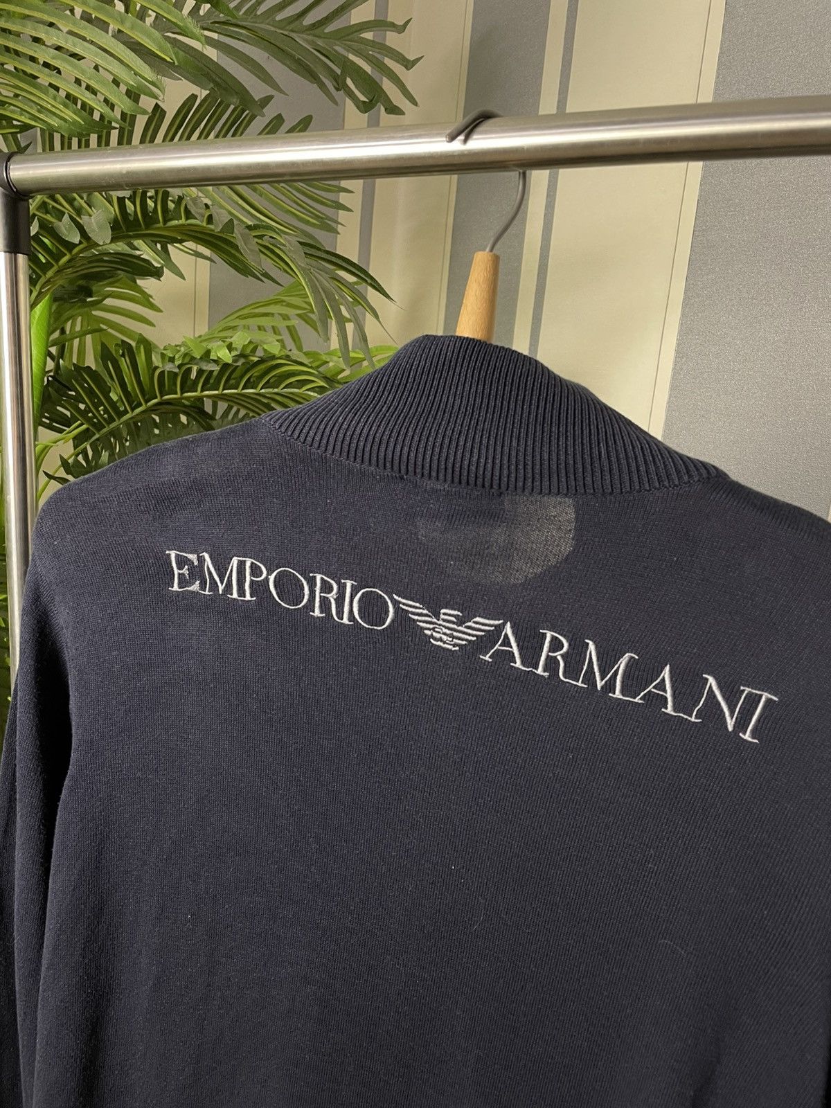 Emporio Armani Emporio Armani Mens Big Logo Zip Sweater Size L Size US L / EU 52-54 / 3 - 4 Thumbnail