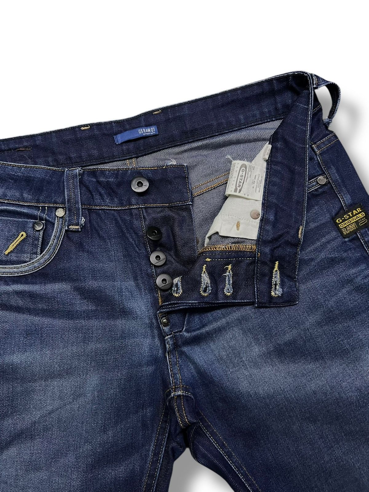 G-Star Vintage G-Star Raw Denim - Faded Wash, Honeycomb Denim Size US 32 / EU 48 - 10 Thumbnail