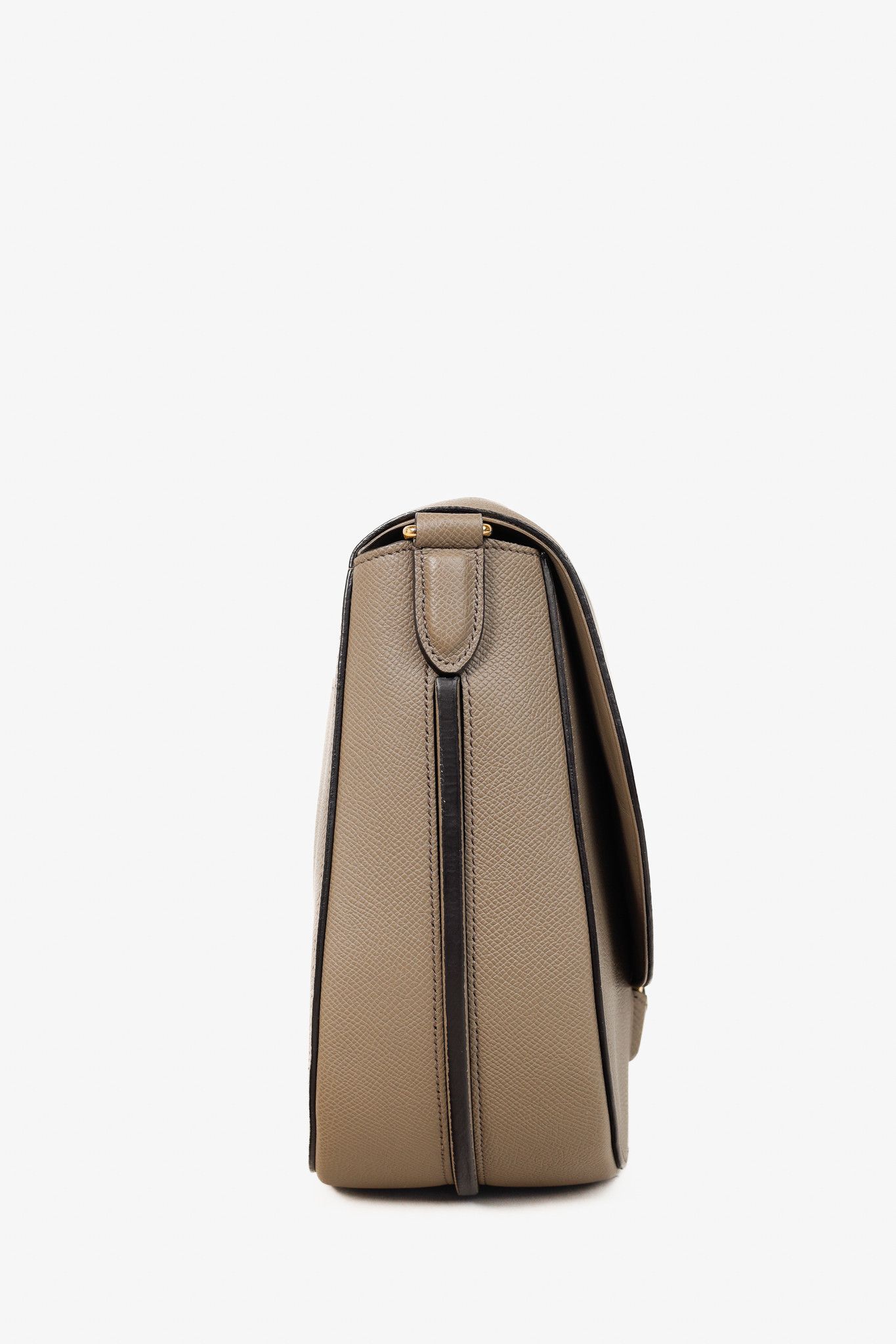 Celine Celine Medium Trotteur Taupe Grained Calfskin Crossbody Size ONE SIZE - 3 Thumbnail
