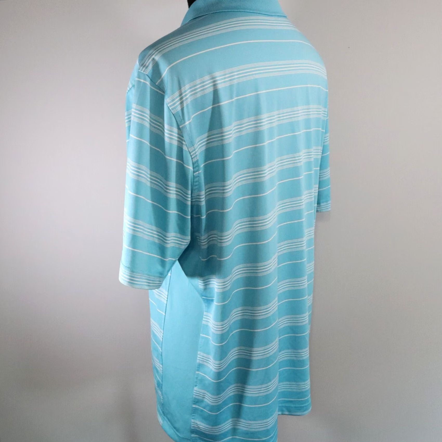 Vintage Slazenger Polo Shirt Mens XL Blue Striped Short Sleeve Golf Performance Size US XL / EU 56 / 4 - 6 Thumbnail