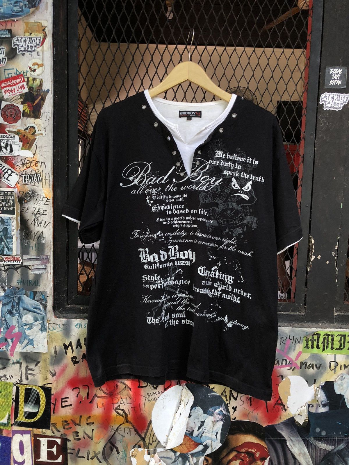 Hysteric Glamour × Japanese Brand × Le Grande Bleu (L.G.B.) BAD BOY ALL OVER THE WORLD POEM DOUBLE LAYER LGBSTYLE Size US L / EU 52-54 / 3 - 1 Thumbnail