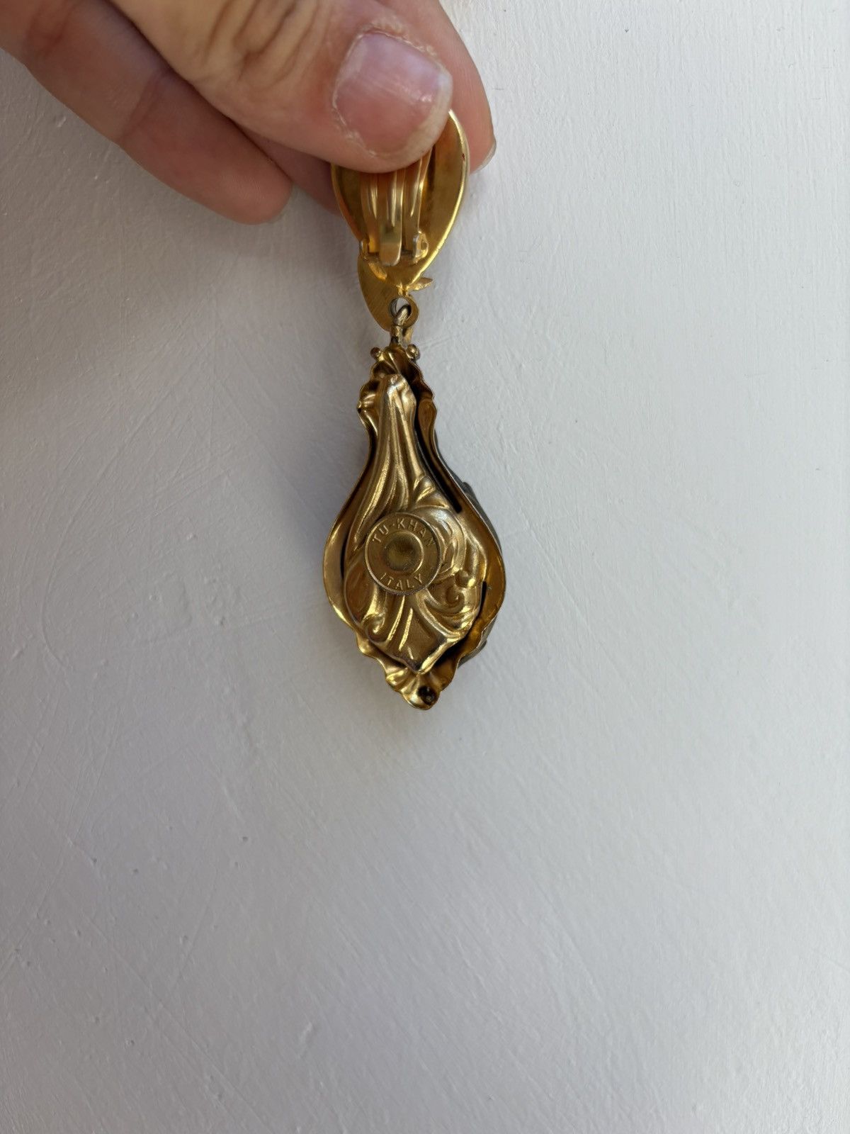 Vintage Designer Tu-Khan Italy drop clip earring Size ONE SIZE - 14 Thumbnail