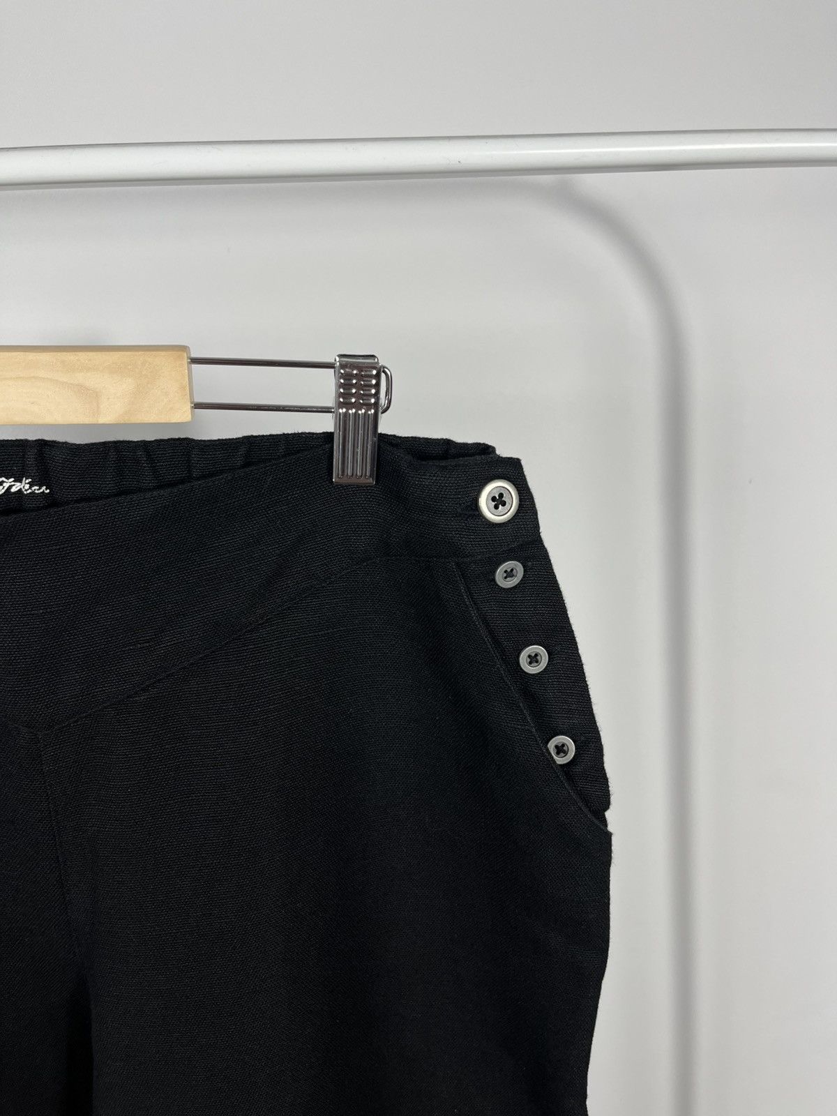 Gudrun Sjoden Gudrun Sjödén Black Baggy Linen Pants Organic Cotton Blend Size 28" / US 6 / IT 42 - 5 Thumbnail