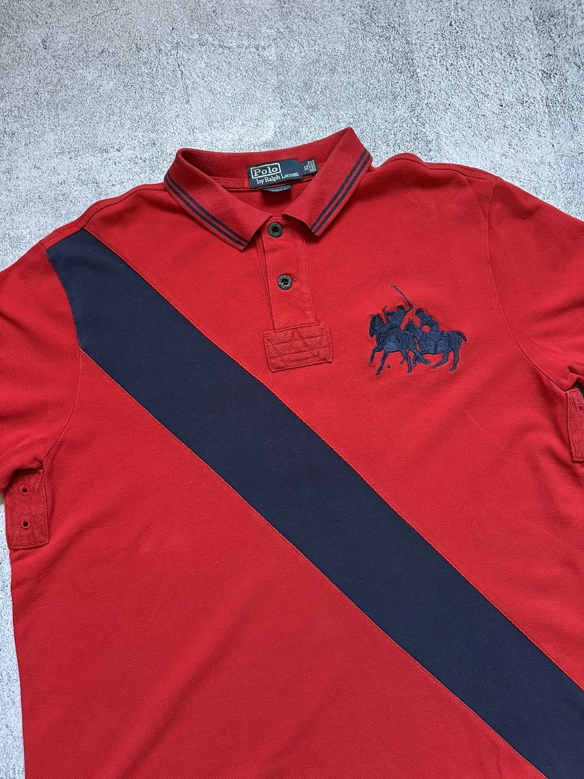 Polo Ralph Lauren Vintage Polo Ralph Lauren Red Fit Big Logo Size US XL / EU 56 / 4 - 5 Thumbnail