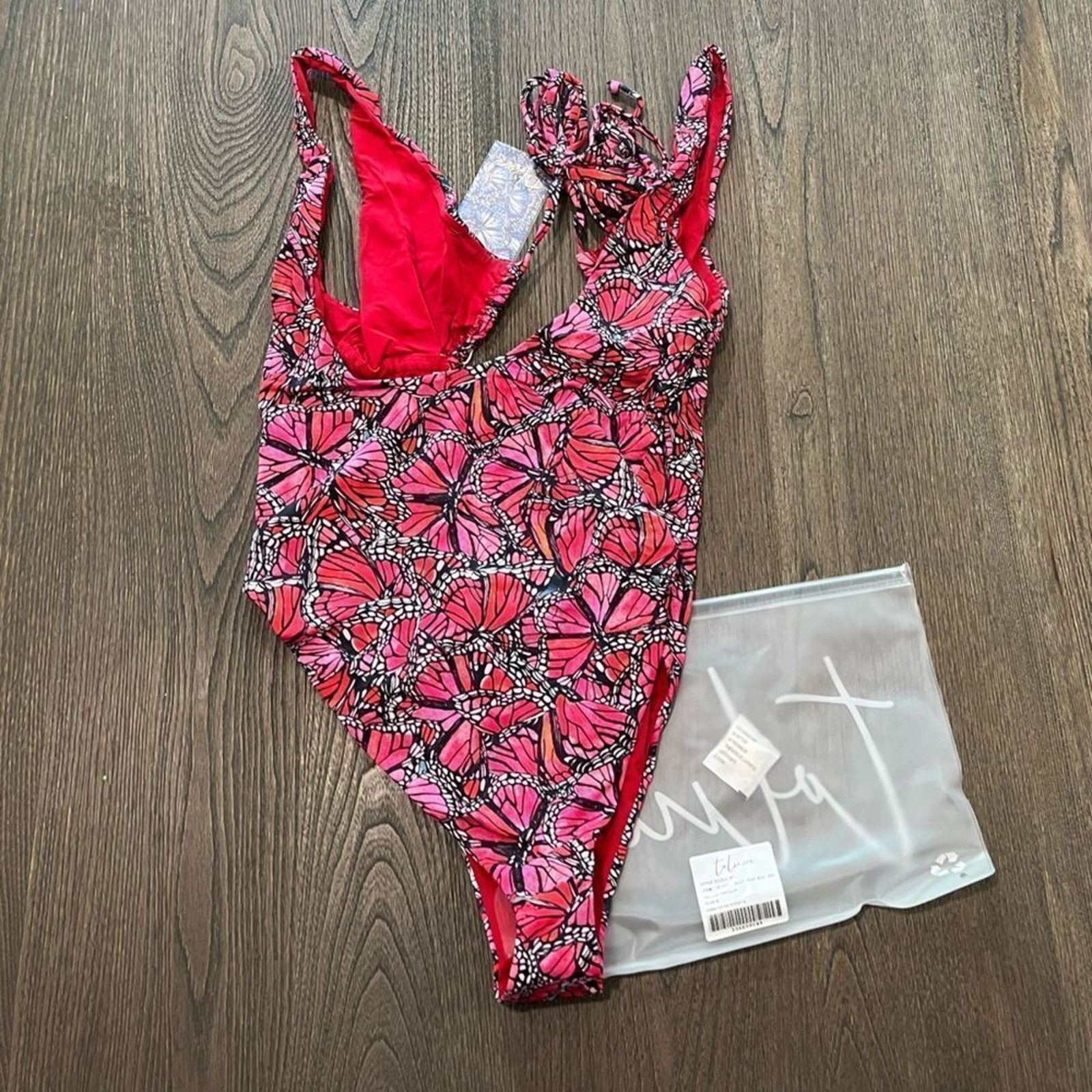 Vintage NWT Toluca Nicola Midi One Piece Swimsuit Papillon Size M Size ONE SIZE - 6 Thumbnail