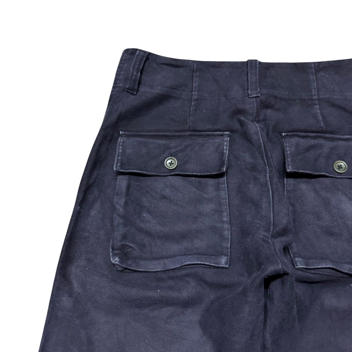 Japanese Brand Moleskin Fatigue Pants Indigo Size US 31 - 10 Thumbnail