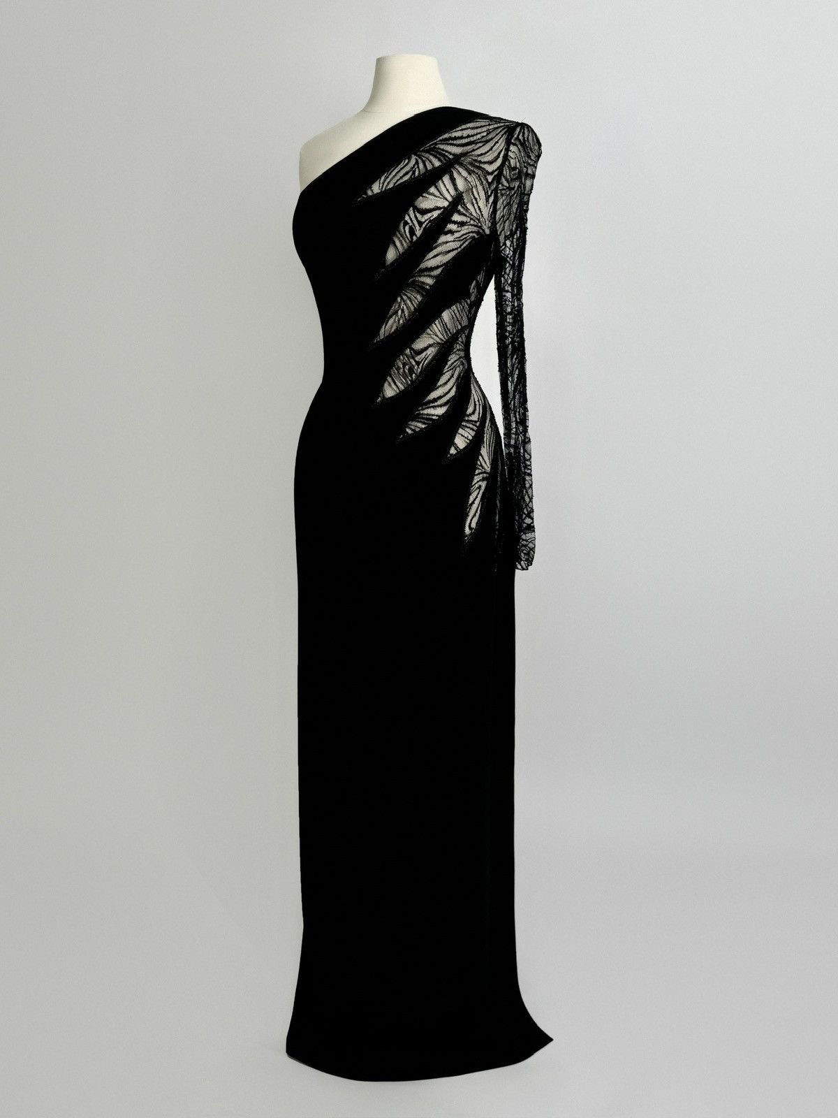 Zuhair Murad US 14 ZUHAIR MURAD Cady And Zebra Lace Intarsia Gown Size XL / US 12-14 / IT 48-50 - 1 Thumbnail