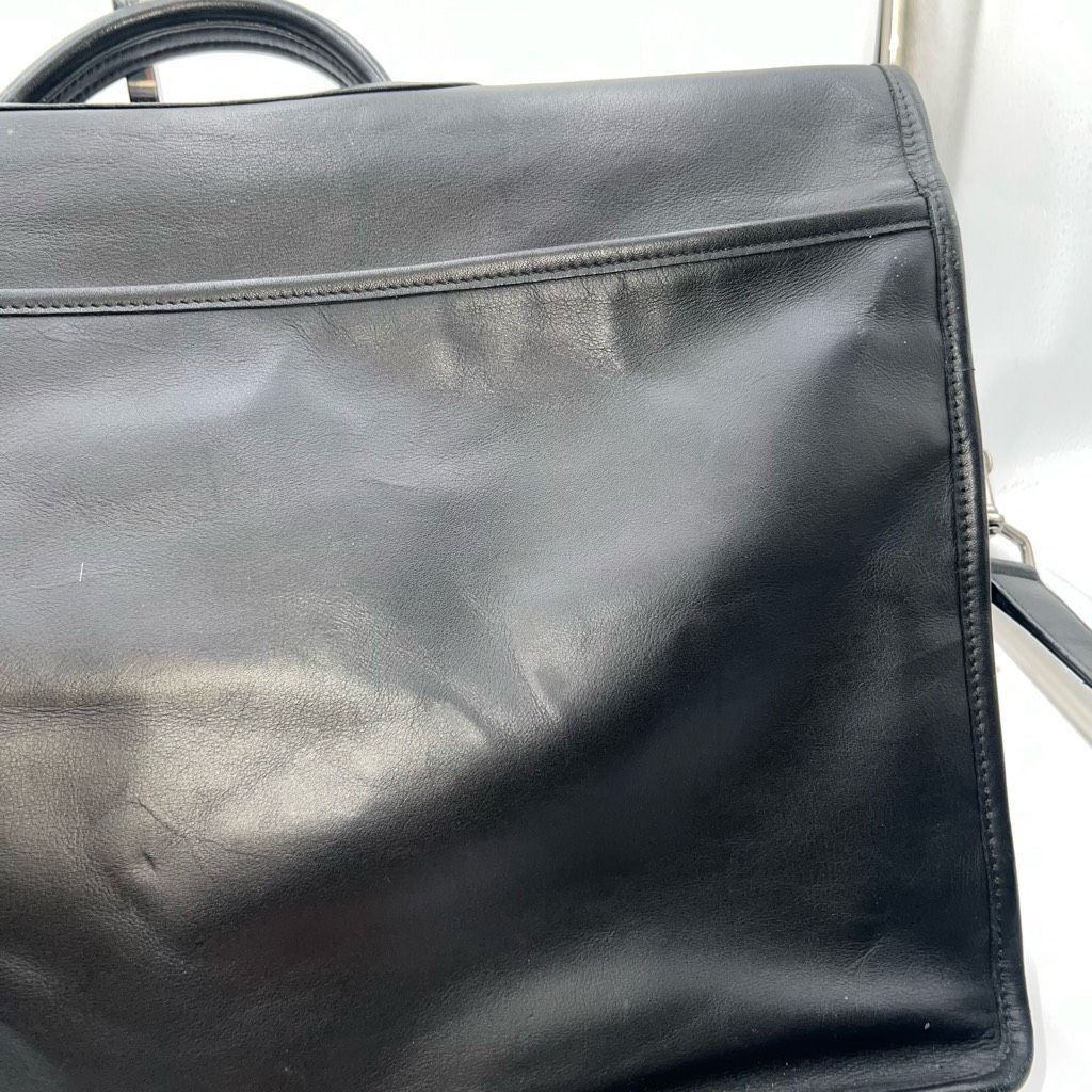 Coach COACH PRESCOTT 90s Vintage BLACK LEATHER LAPTOP BRIEFCASE MESSENGER BAG WITH COA Size ONE SIZE - 10 Thumbnail