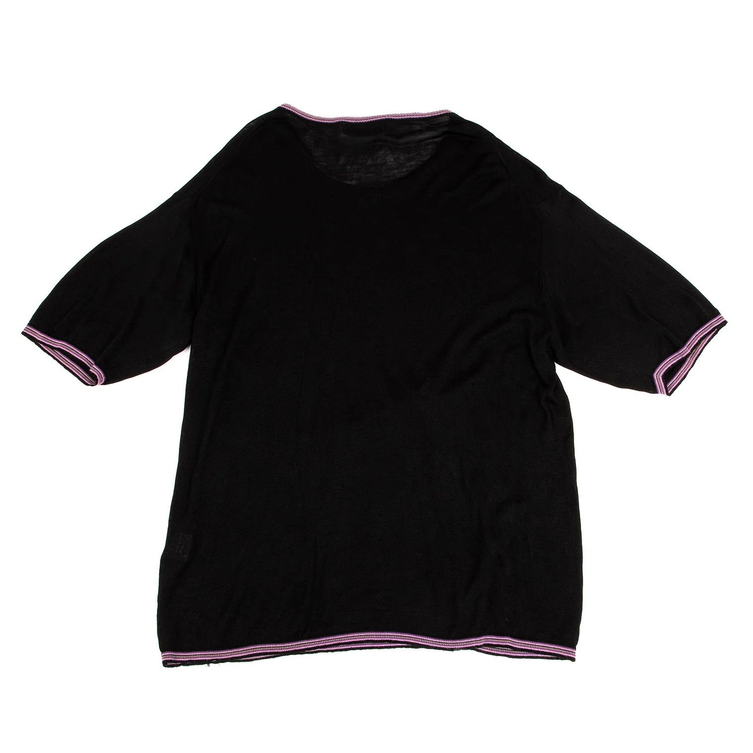 Yohji Yamamoto Yohji Yamamoto Silk Overlay Short Sleeve Knit Size US M / EU 48-50 / 2 - 11 Thumbnail