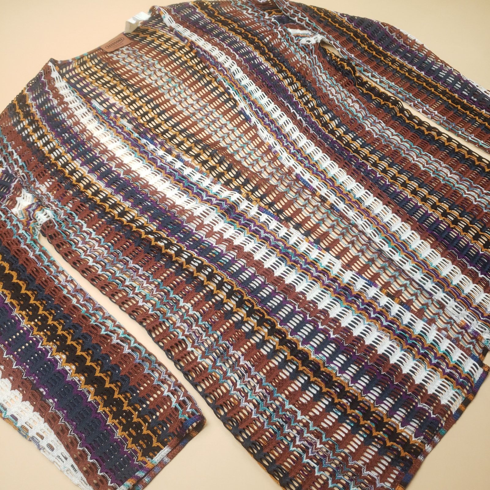 Missoni MISSONI Zig Zag Knit 3-Piece Set Cardigan Maxi Pants Rare Size M / US 6-8 / IT 42-44 - 5 Thumbnail
