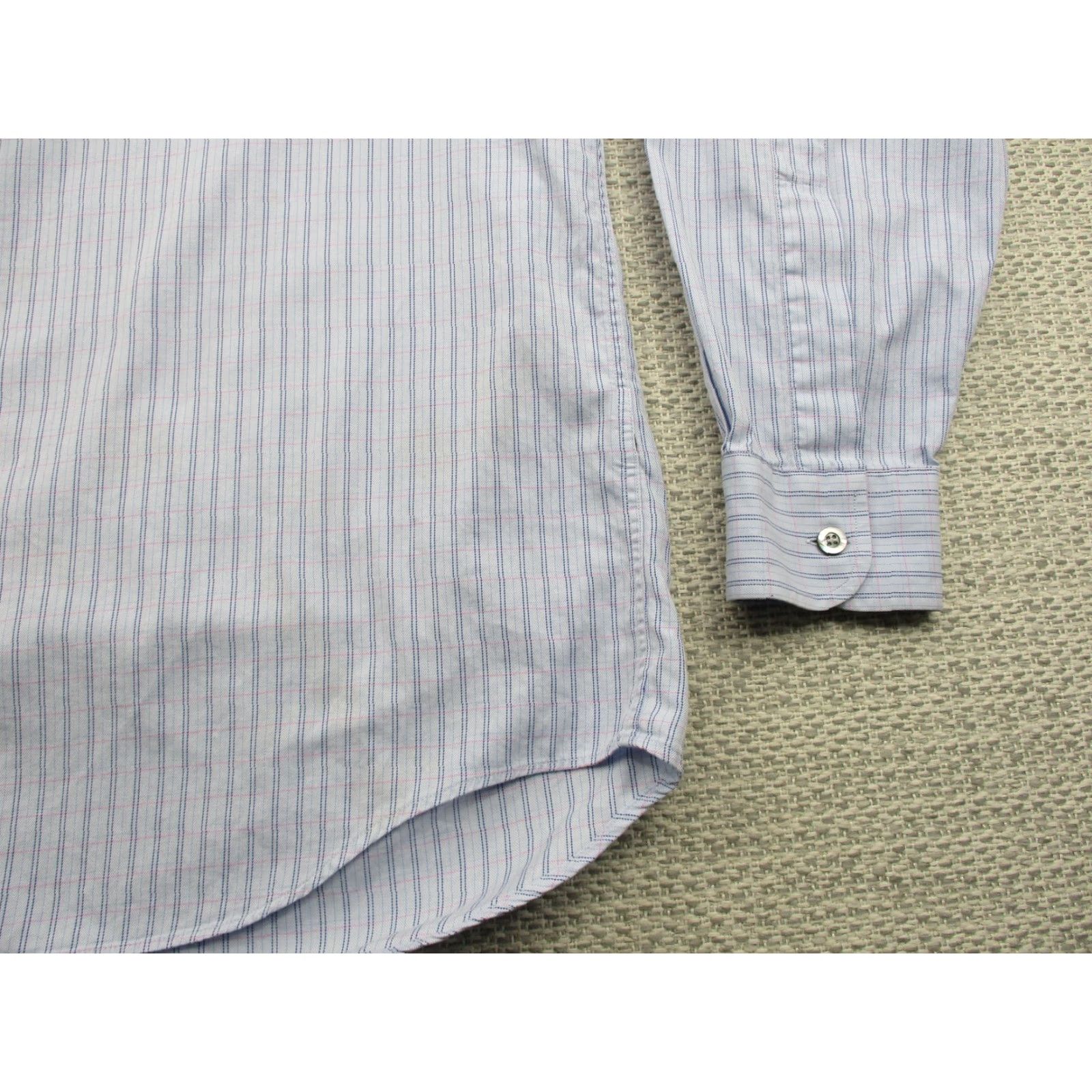 Ermenegildo Zegna Ermenegildo Zegna Shirt Mens XL Check Button Down Dress Made in Italy Blue Size 46R - 2 Thumbnail