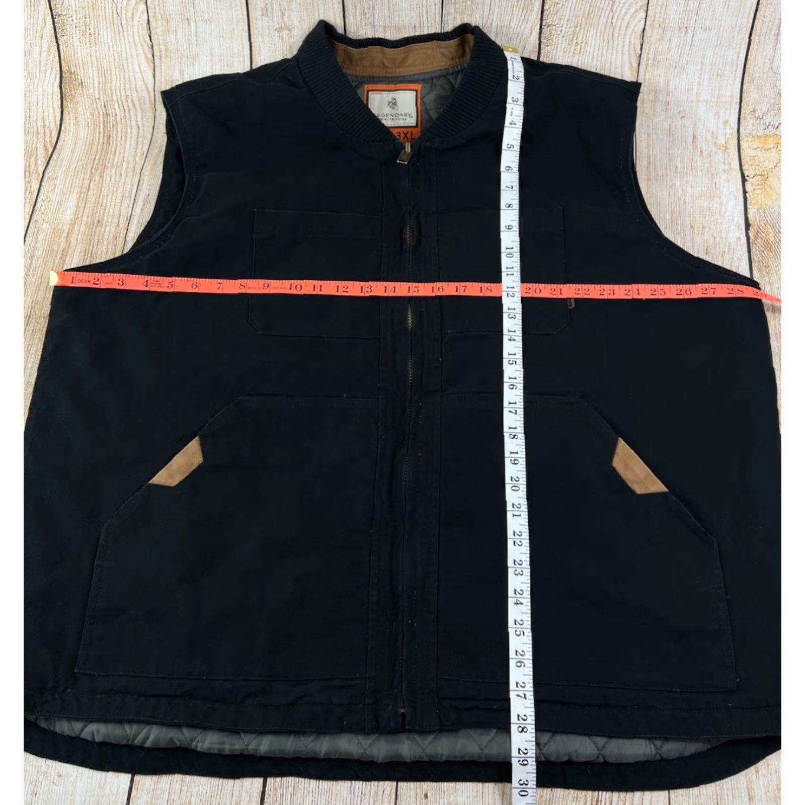 Vintage Legendary Whitetails Cross Trail Workwear Vest Mens 3XL Black Canvas Zip Insulated Pockets Quilted Lined Regular Short Jacket/Coat Length Vest Size US XXL / EU 58 / 5 - 3 Thumbnail