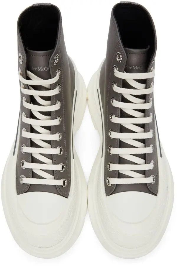 Alexander McQueen o1y1024 Ankle Boots in Military Green/White Size US 7 / EU 40 - 5 Thumbnail