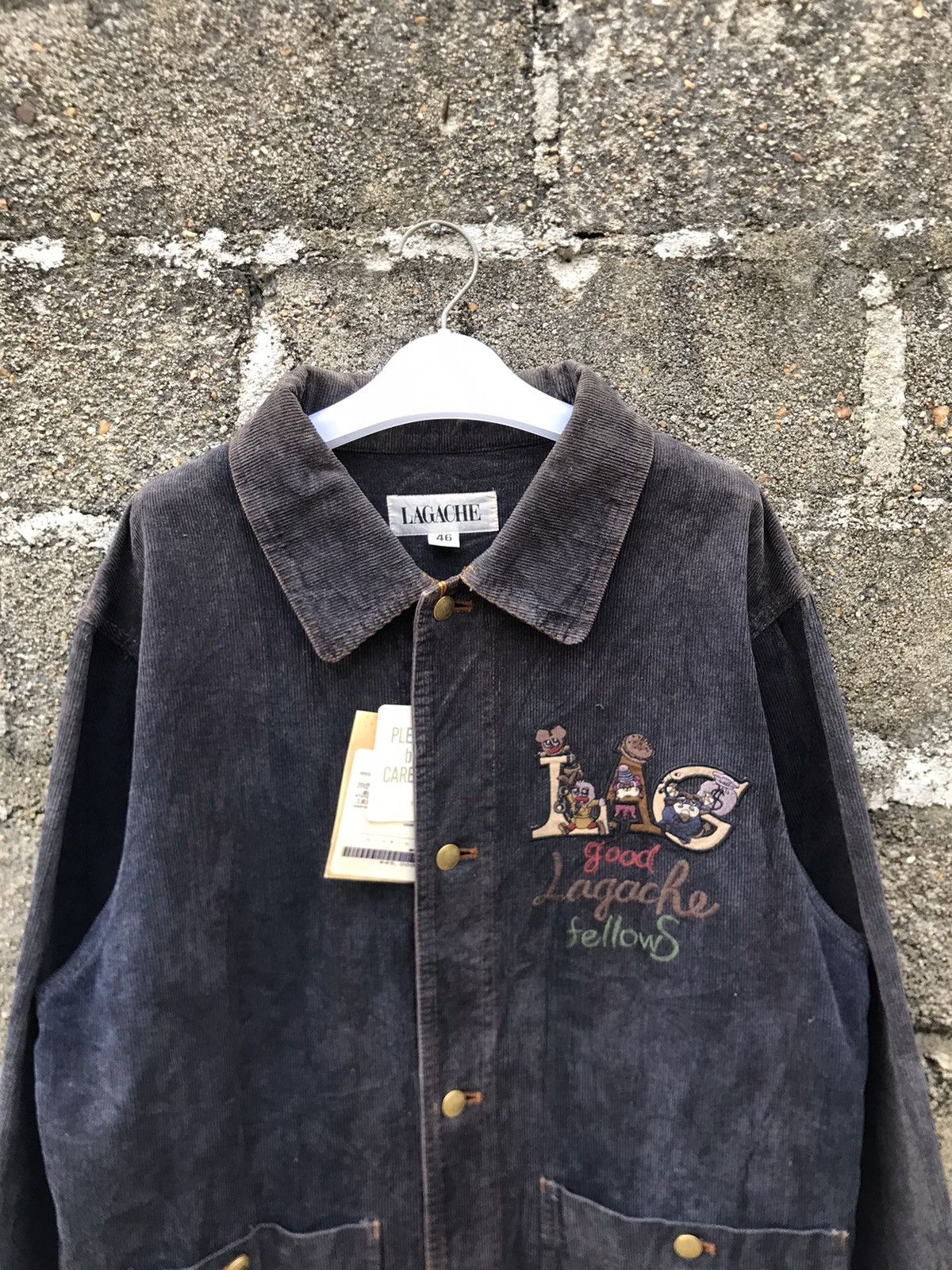 Vintage ⚡️Vintage Lagache Corduroy Indigo Chore Jacket Size US L / EU 52-54 / 3 - 5 Thumbnail