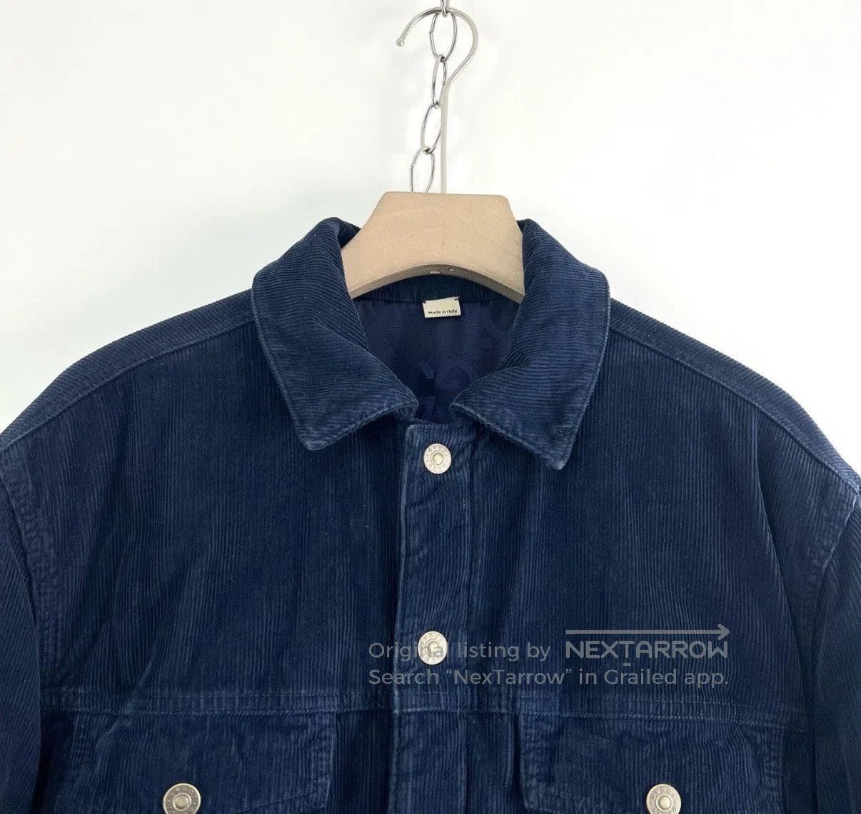 Gucci Blue Corduroy Button-Front Jacket Size S. Size US S / EU 44-46 / 1 - 4 Thumbnail