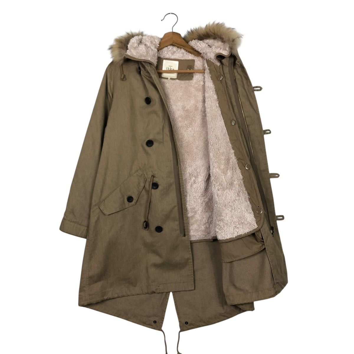 Japanese Brand 🔥VINTAGE PARKA JACKET MINK FUR HOODIE IKKA ISSEY MIYAKE Size US M / EU 48-50 / 2 - 14 Thumbnail
