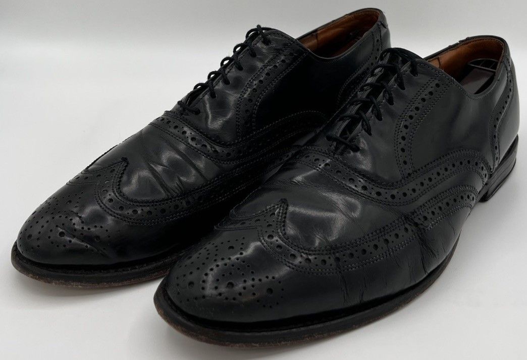Allen Edmonds Allen Edmonds LLOYD Black Leather Wingtip Brogue Oxford 10.5 Size US 10.5 / EU 43-44 - 1 Thumbnail