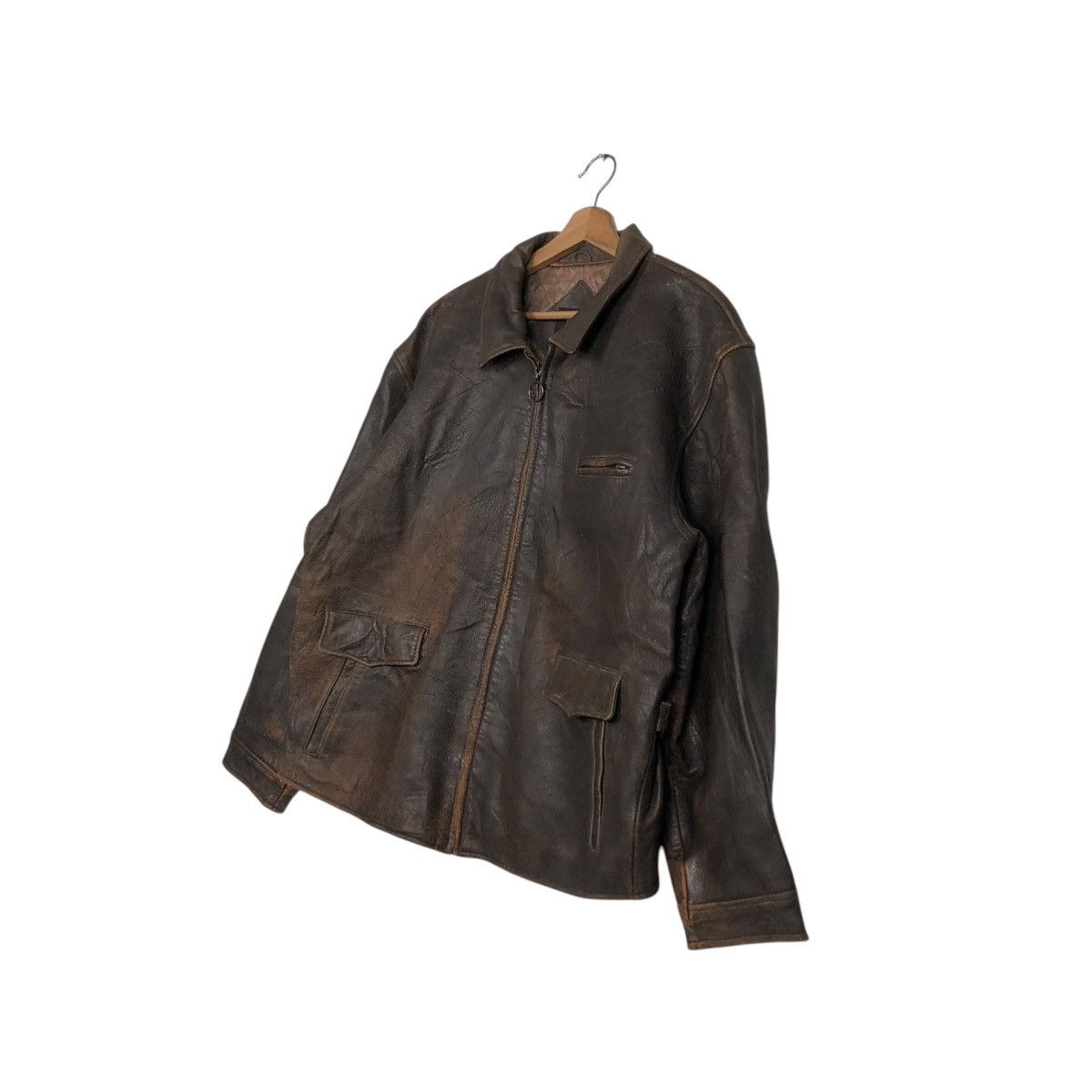 Japanese Brand 🔥VINTAGE LEATHER JACKET BIKER UNO UOMO ISSEY MIYAKE Size US L / EU 52-54 / 3 - 4 Thumbnail