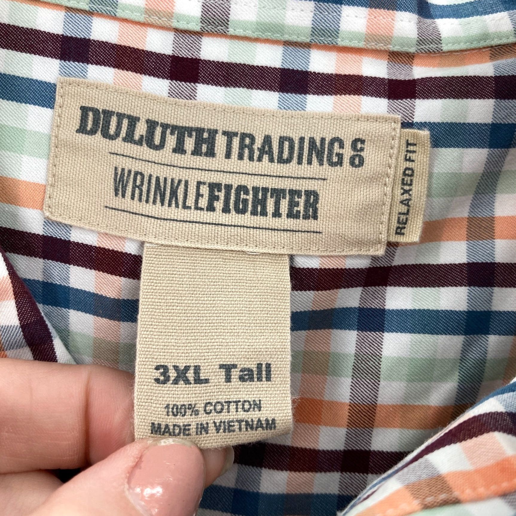 Vintage Duluth Wrinklefighter Relaxed Long Sleeve Shirt 3XL Tall Blue Check Button Down Shirt Size US XXL / EU 58 / 5 - 4 Thumbnail