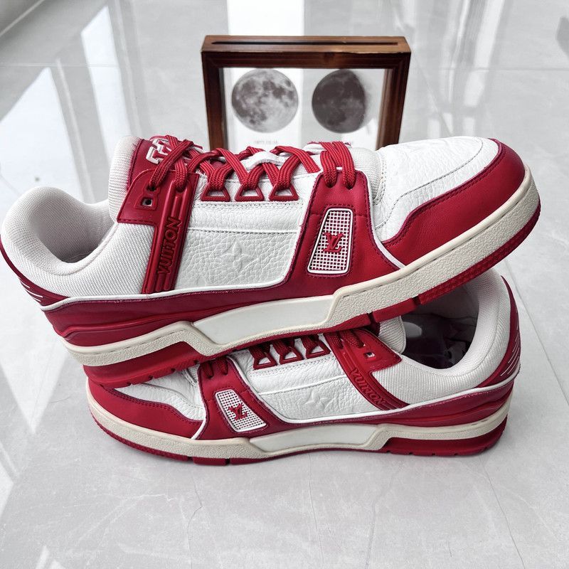 Louis Vuitton Louis Vuitton Trainer Red Fashion Sneakers 0079 Size US 9.5 / IT 39.5 - 8 Thumbnail