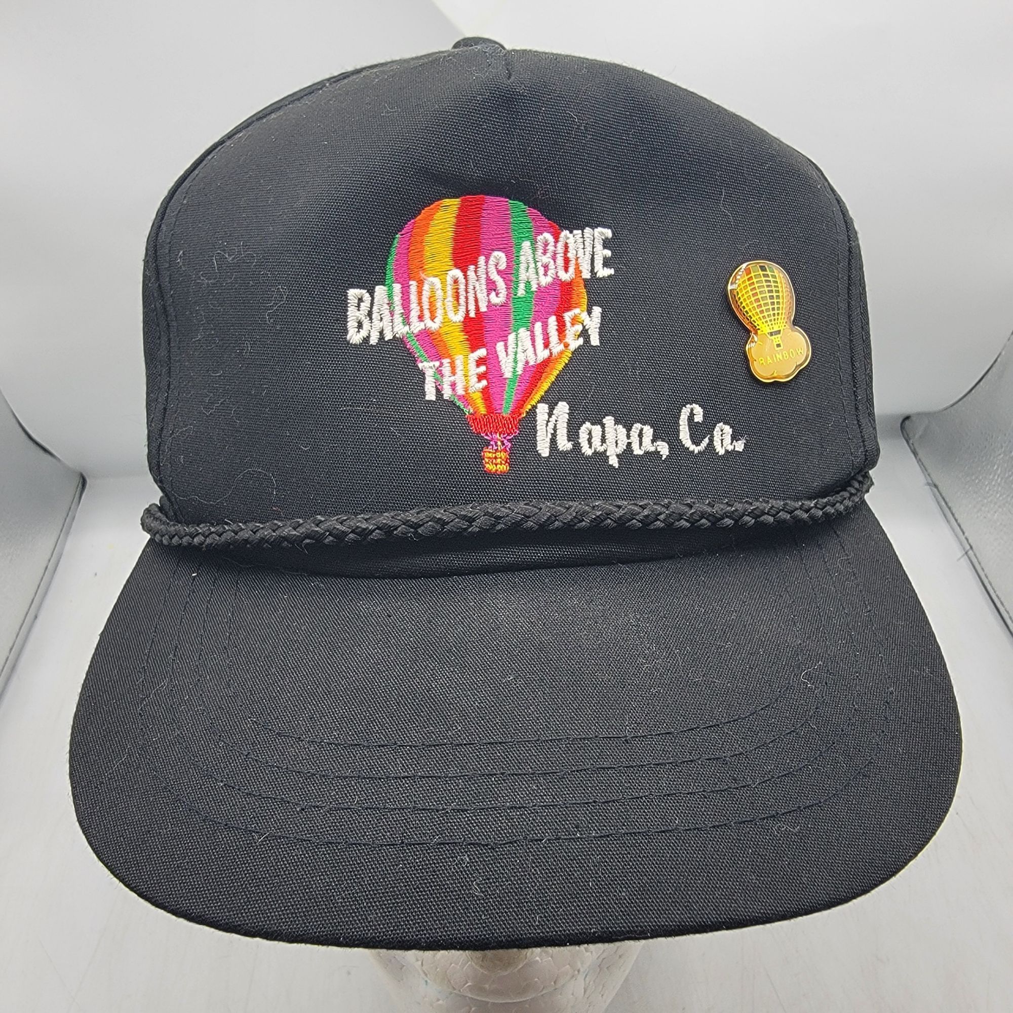 Other Balloons Above The Valley Napa California Black Hat Cap Ball Size ONE SIZE - 1 Thumbnail
