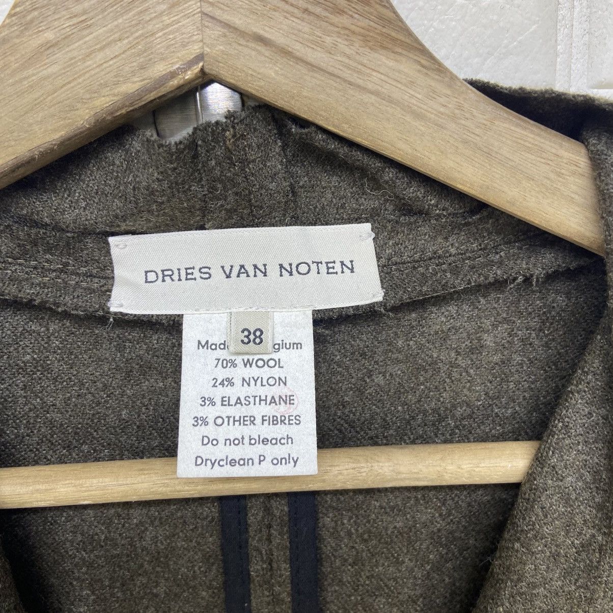 Dries Van Noten Sleeveless & Buttonless Distressed Wool Long Cardigan Coat Size XS / US 0-2 / IT 36-38 - 18 Thumbnail