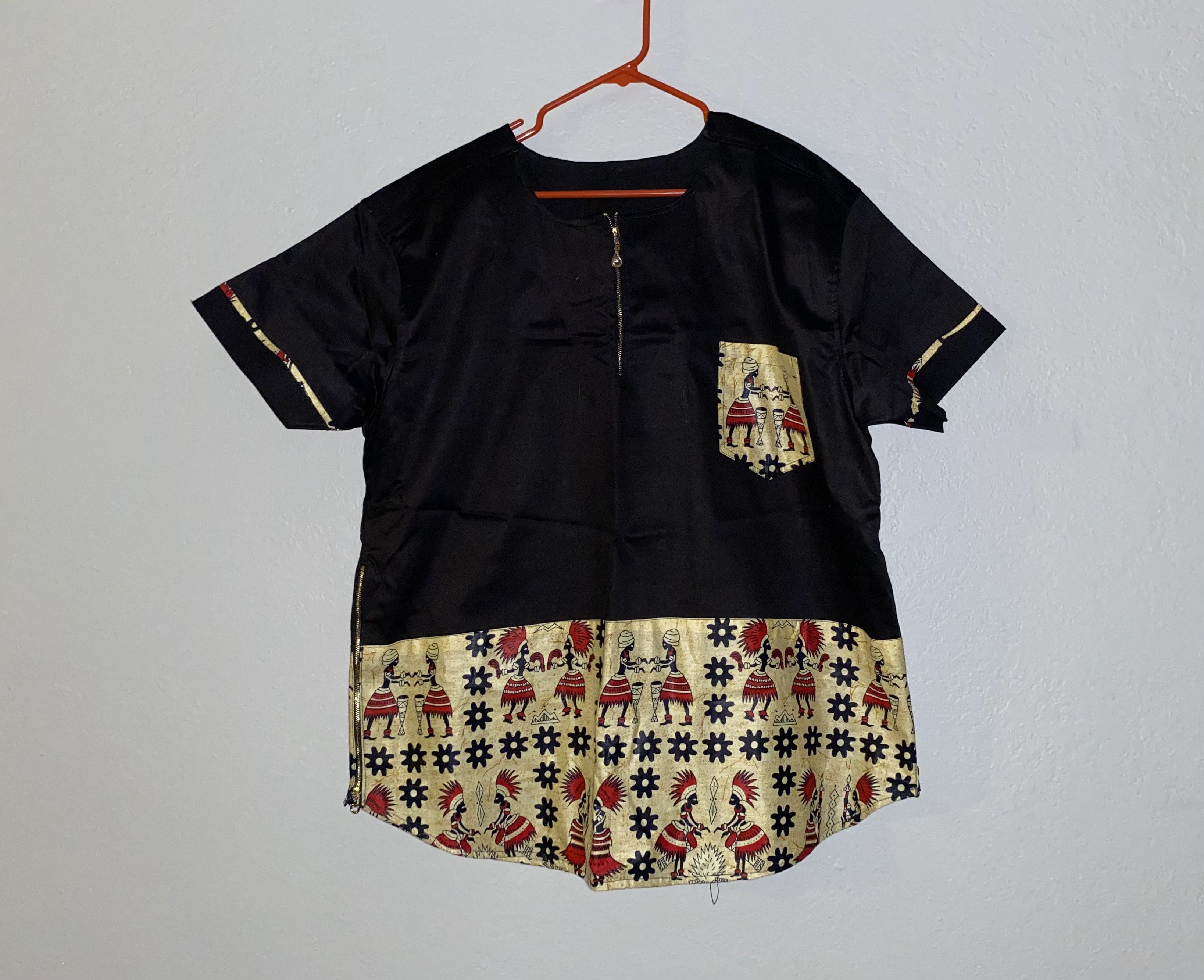 Handmade × Homemade Hand home made African Motif design t shirt Africa ghana ppl Size US XXL / EU 58 / 5 - 1 Thumbnail