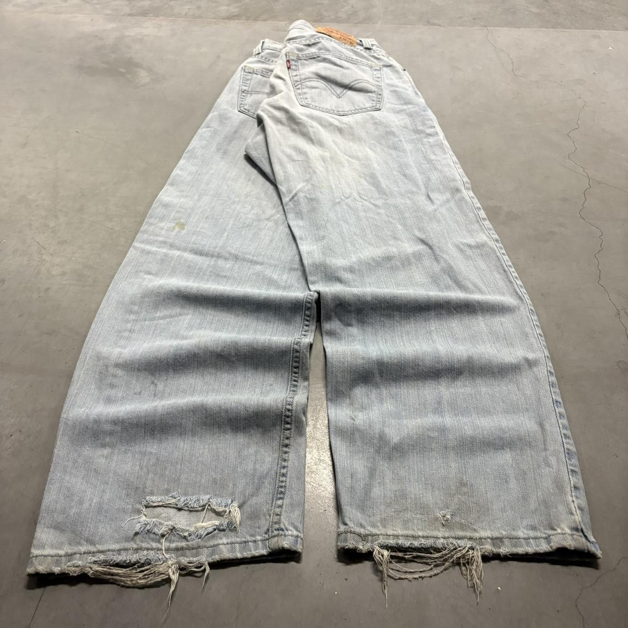 Levi's Crazy Vintage Y2K/2000s Baggy Levis 559 Skater Style Light Blue Wash Denim Jeans! Size US 36 / EU 52 - 4 Thumbnail