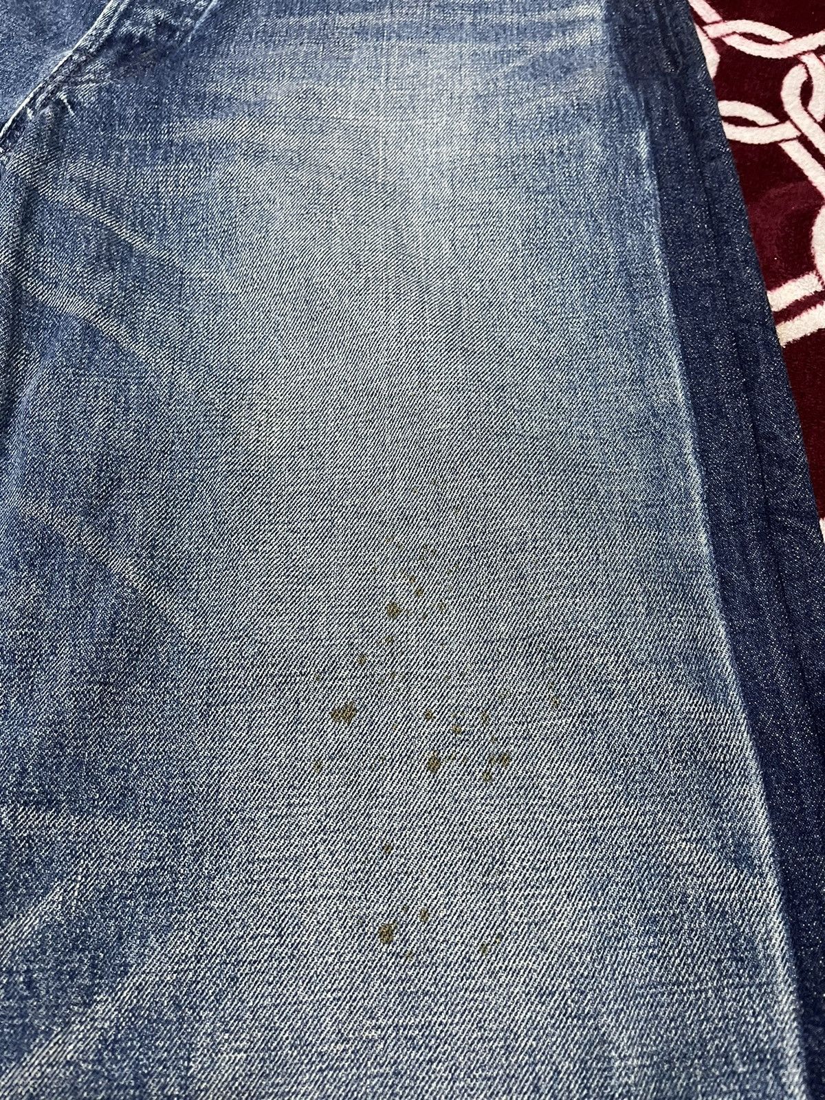 Japanese Brand Bru Na Boinne Redline Selvedge Stain Denim Size US 28 / EU 44 - 7 Thumbnail