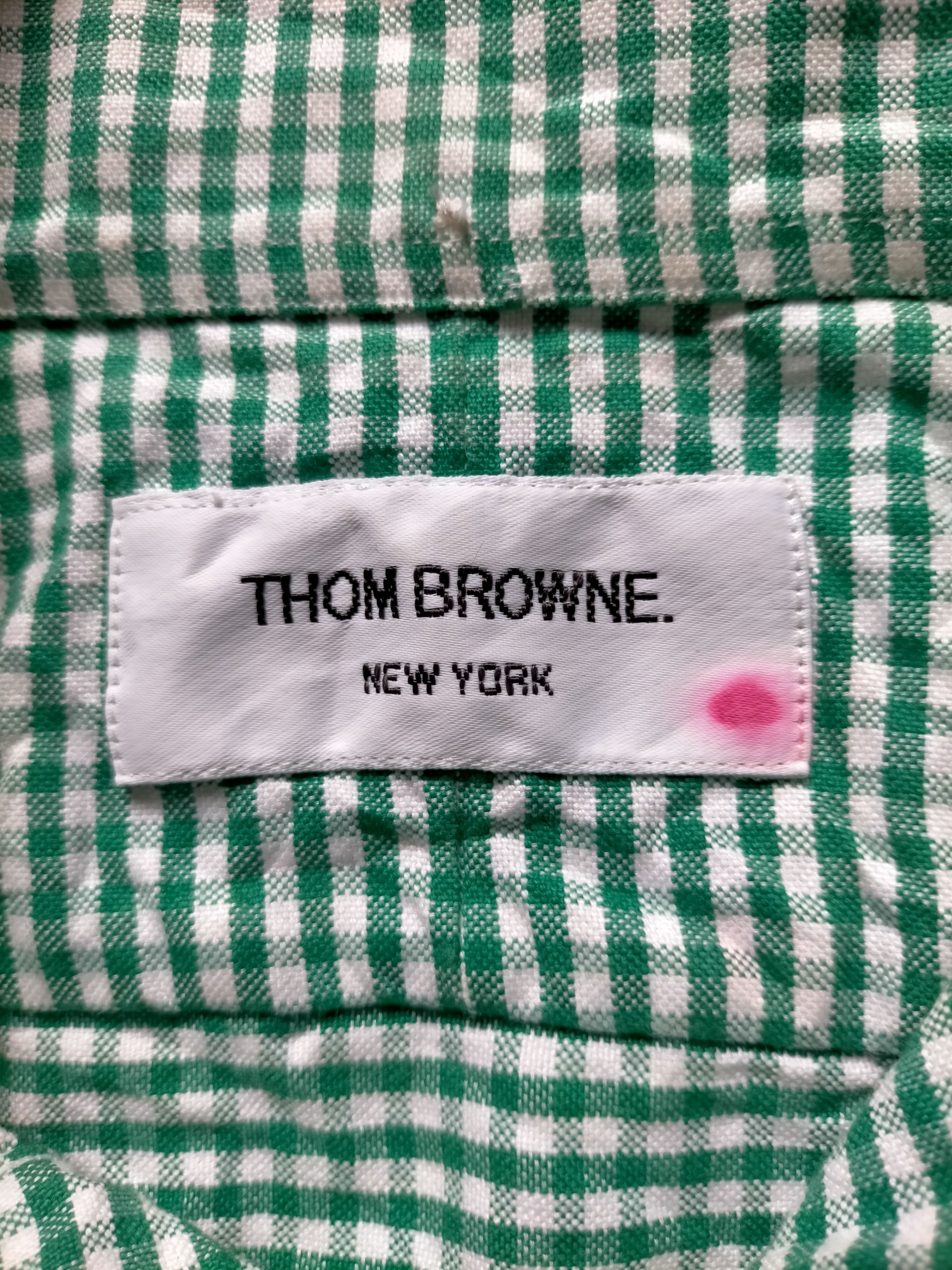 Thom Browne Thom Browne New York Green Check Button ups shirt Size US S / EU 44-46 / 1 - 14 Thumbnail