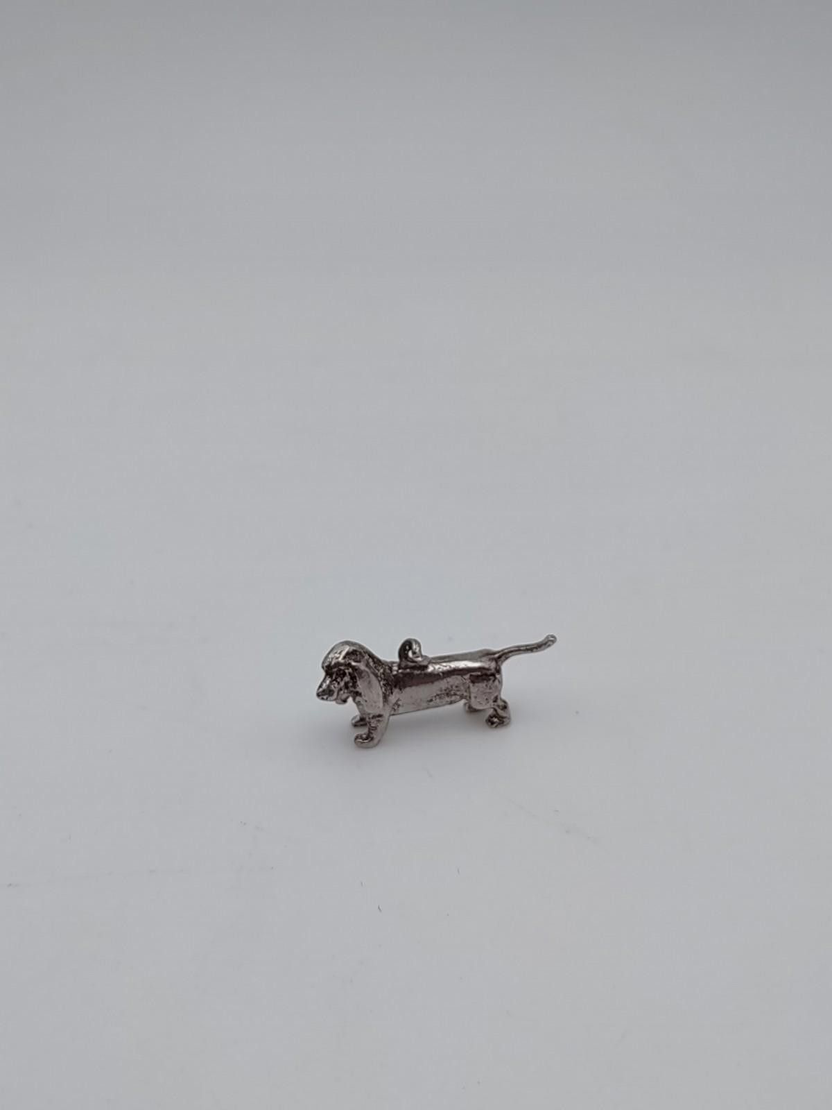 The Unbranded Brand Sterling Silver Basset Hound Dog Charm Pendant 925 Vtg Size ONE SIZE - 1 Thumbnail