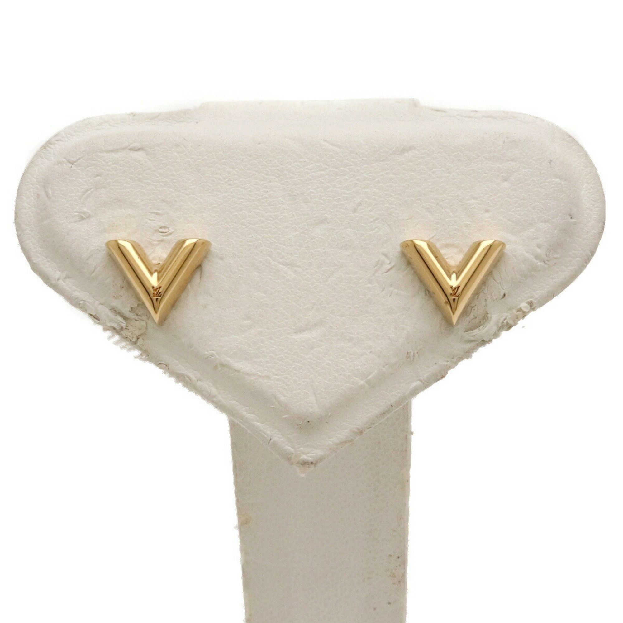 LOUIS VUITTON earring M61088 Hoop Earring Essential V Gold Plated