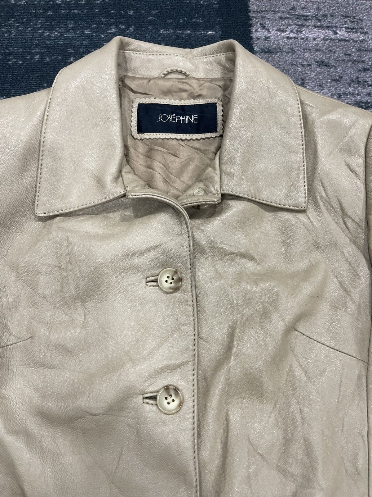 Vintage Josephine Leather Coat Jacket