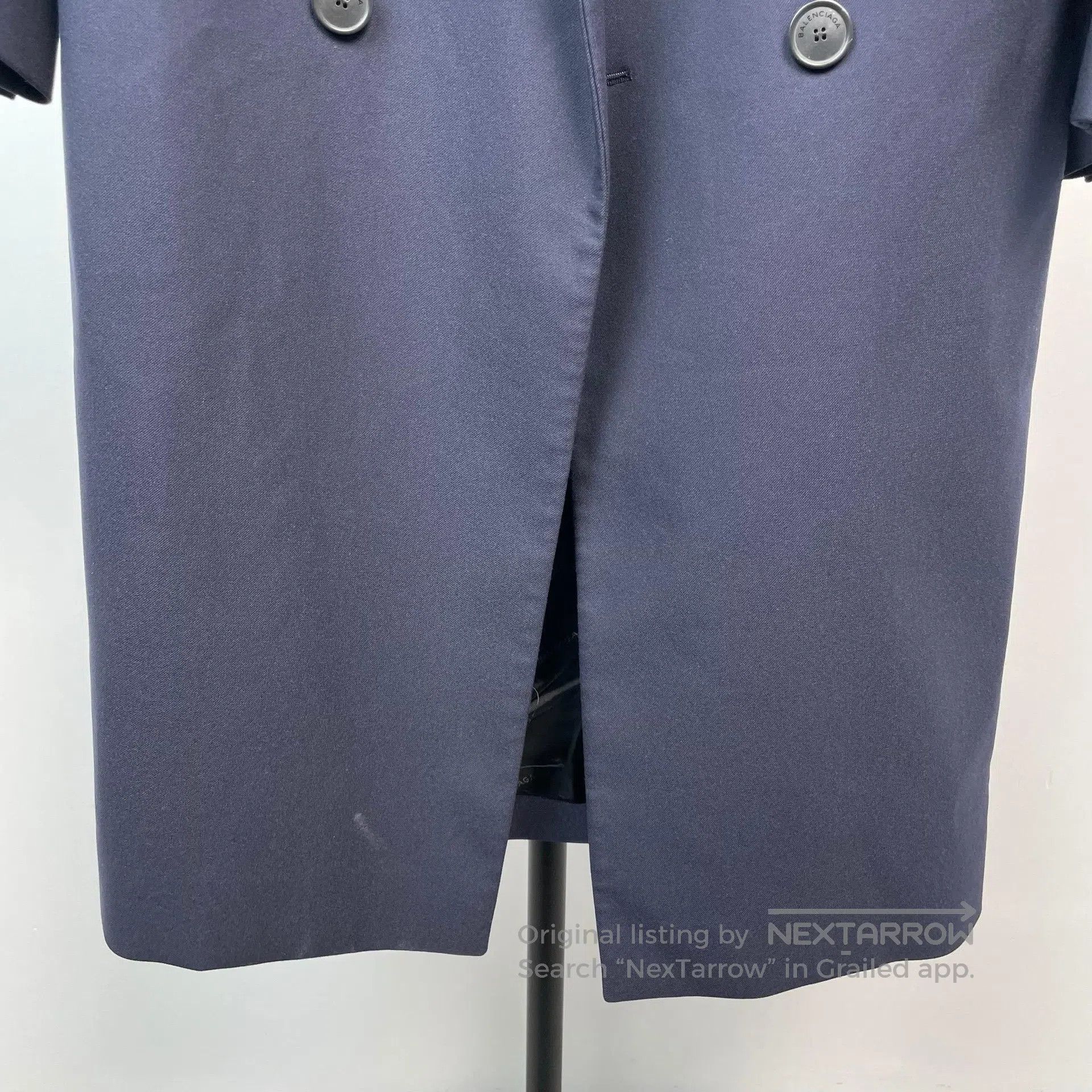 Balenciaga Balenciaga Deep Blue Double-breasted Coat Jacket| Size XXS / US 00 / IT 34 - 3 Thumbnail