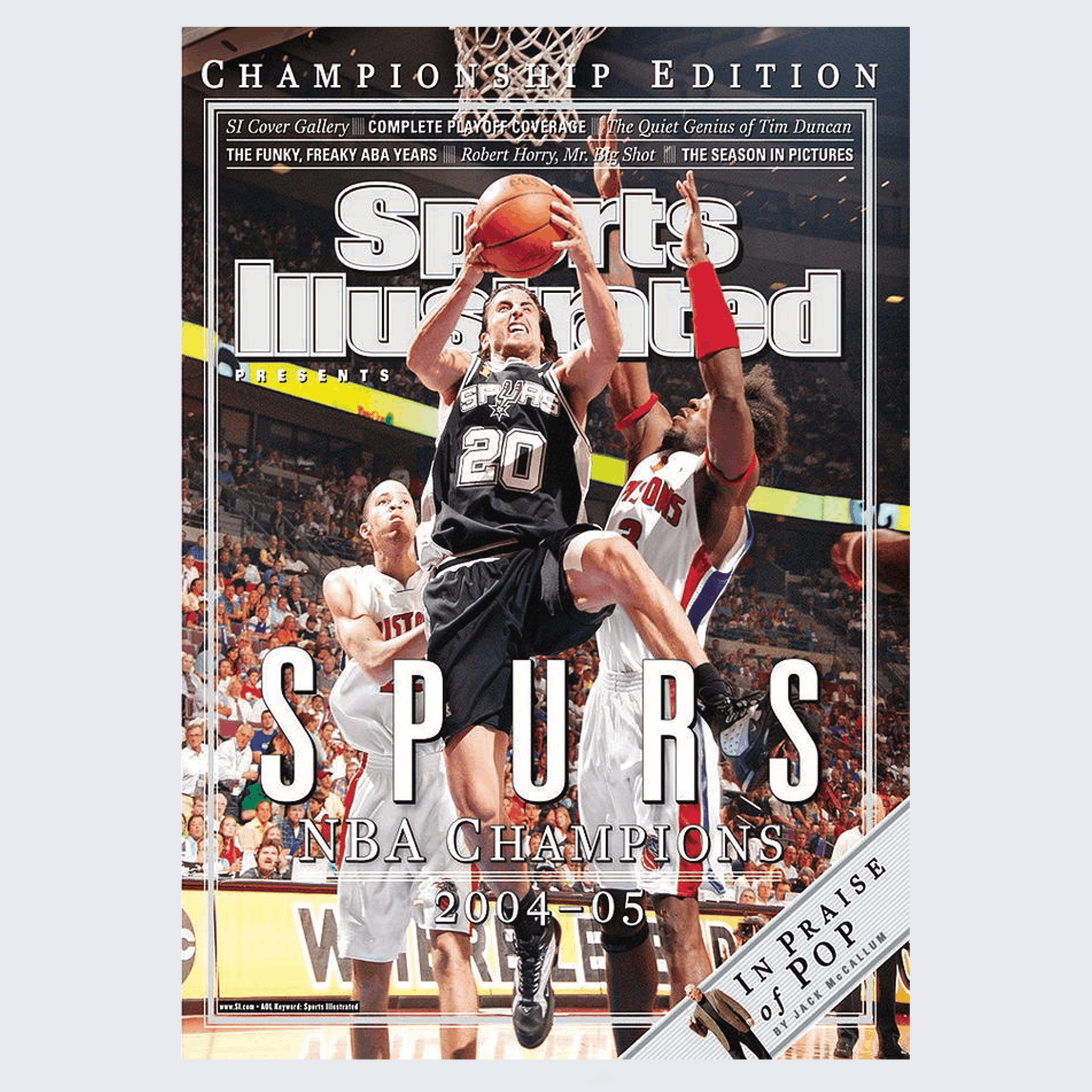 NBA × Vintage San Antonio Spurs Vintage Y2K Manu Ginobili T-Shirt Size US M / EU 48-50 / 2 - 2 Thumbnail