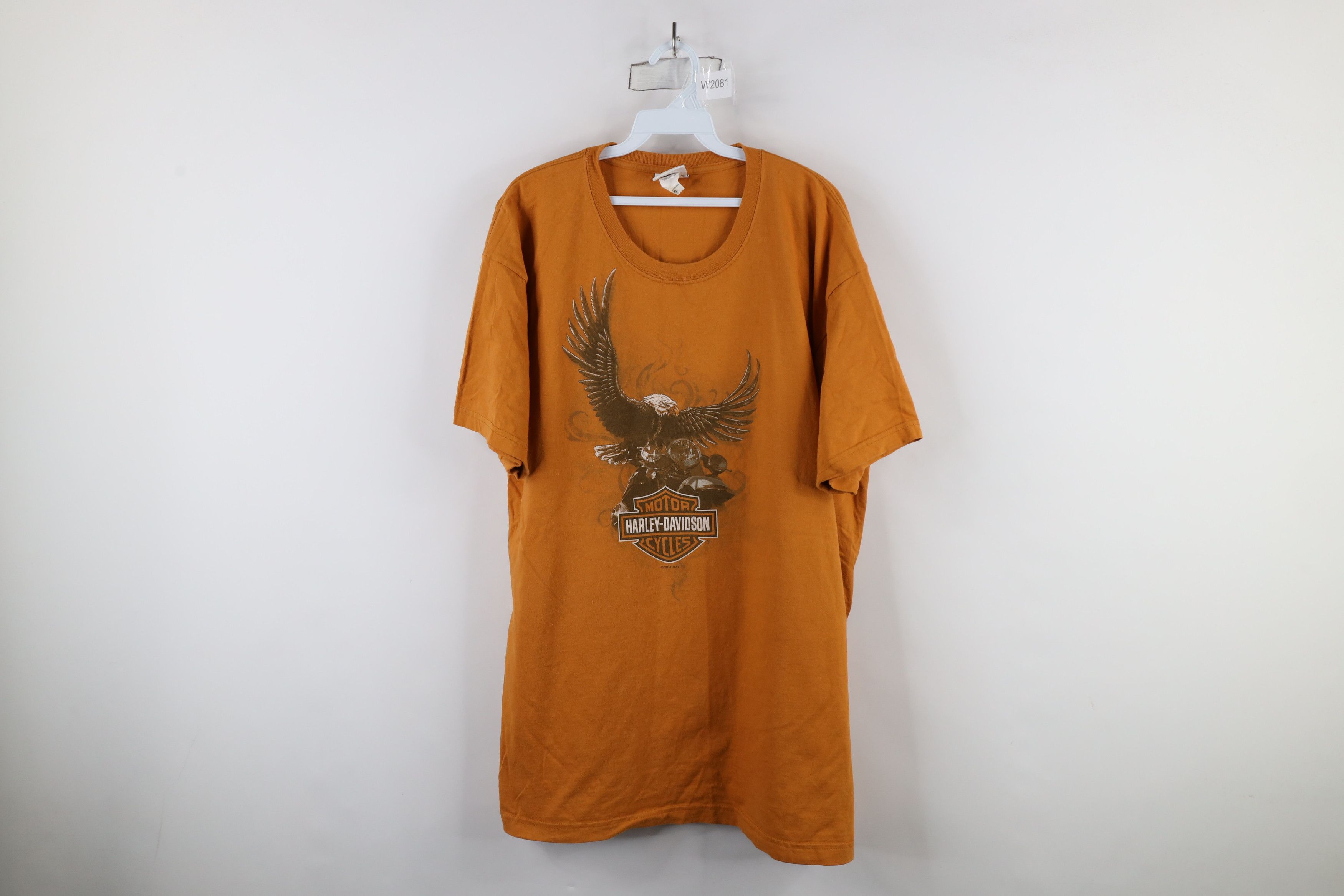 Harley Davidson × Vintage Vintage Y2K Harley Davidson Out Eagle Tribal T-Shirt Orange Size US XL / EU 56 / 4 - 1 Thumbnail