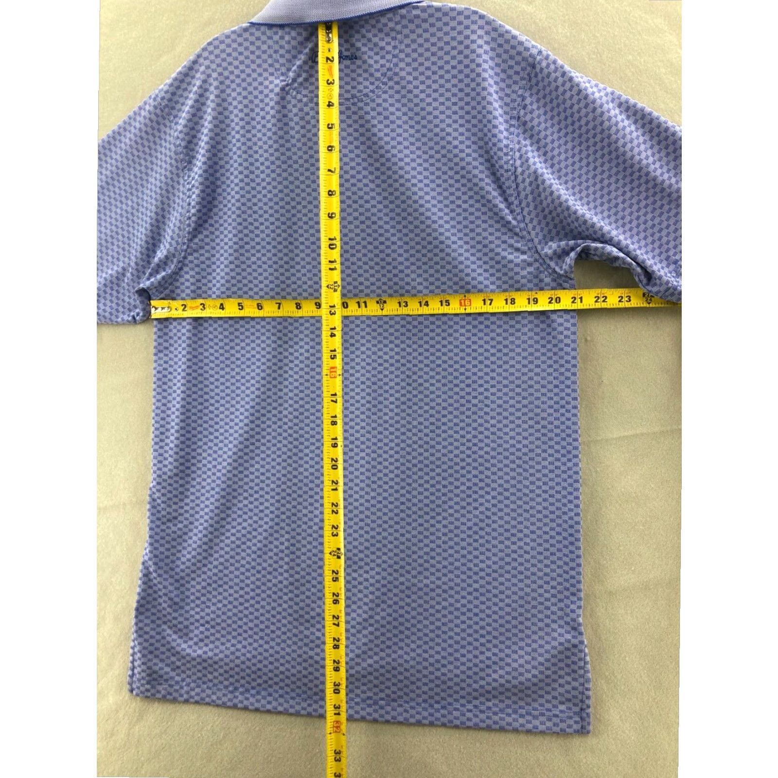 Vintage Bobby Jones Mens Blue Striped Short Sleeve Polo Shirt Medium Cotton Blend Golf Size US M / EU 48-50 / 2 - 6 Thumbnail