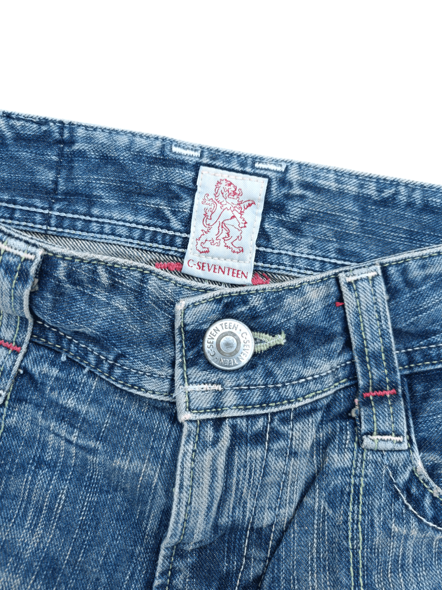 Designer × Japanese Brand FLARED C-Seventeen Bootcut Whiskers Faded Denim Pants Size S Size 30" / US 8 / IT 44 - 9 Thumbnail