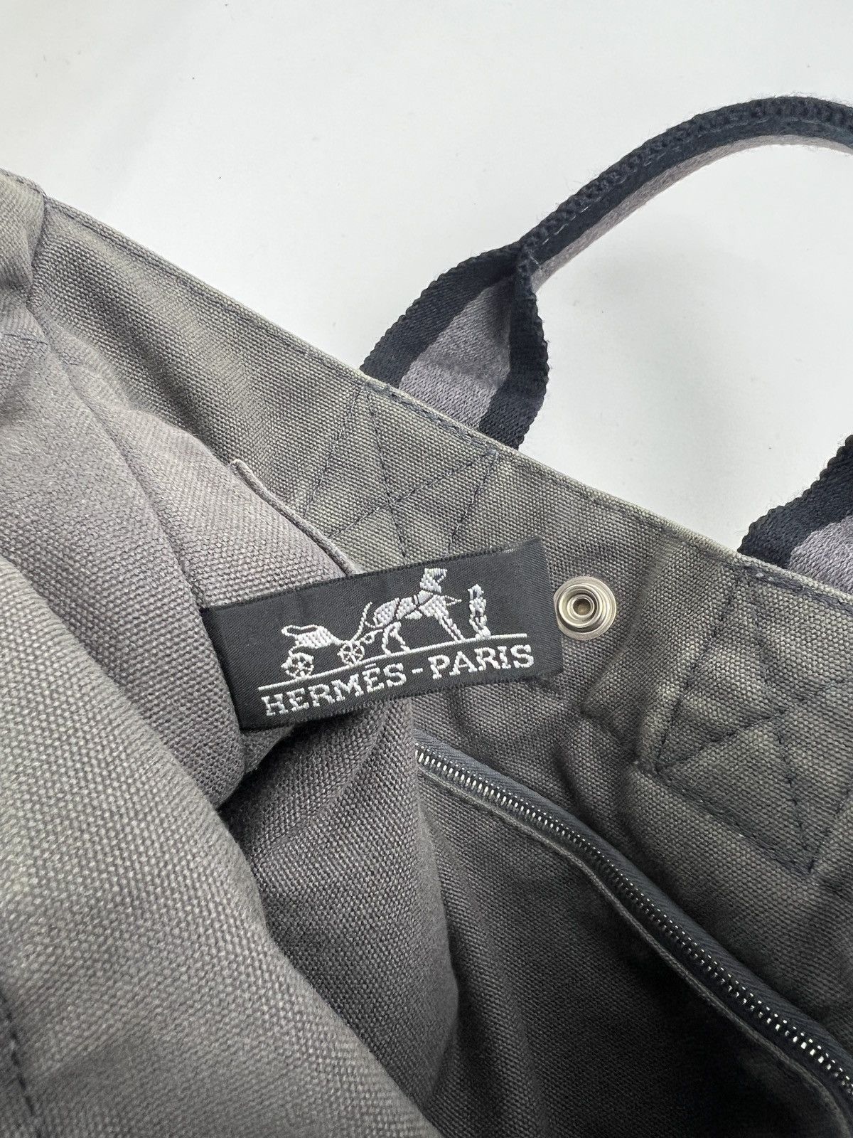 Hermes Hermes Fourre Tout Canvas Tote Bag Size ONE SIZE - 10 Thumbnail