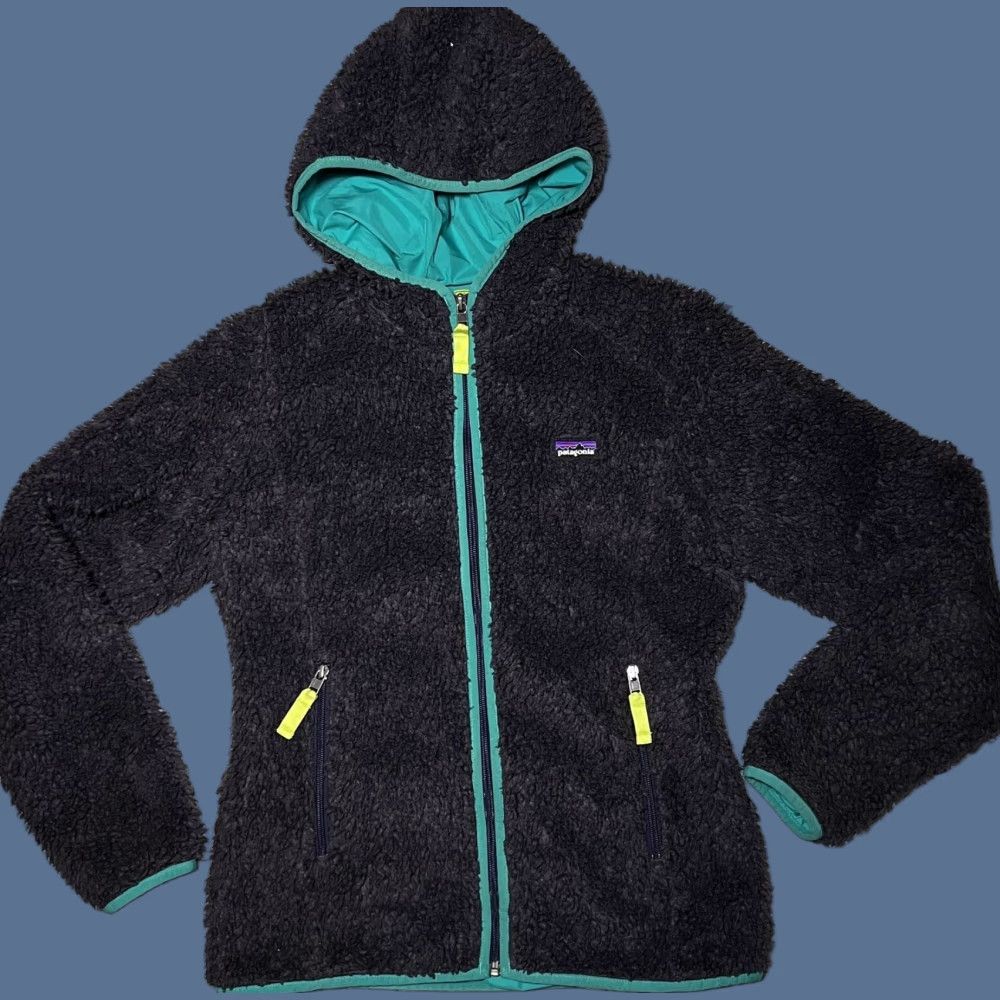 Patagonia VINTAGE Patagonia Retro-X Deep Pile Hooded Fleece Jacket Hoodie Women M Purple Logo 20” armpit to armpit 25” length Size M / US 6-8 / IT 42-44 - 1 Thumbnail