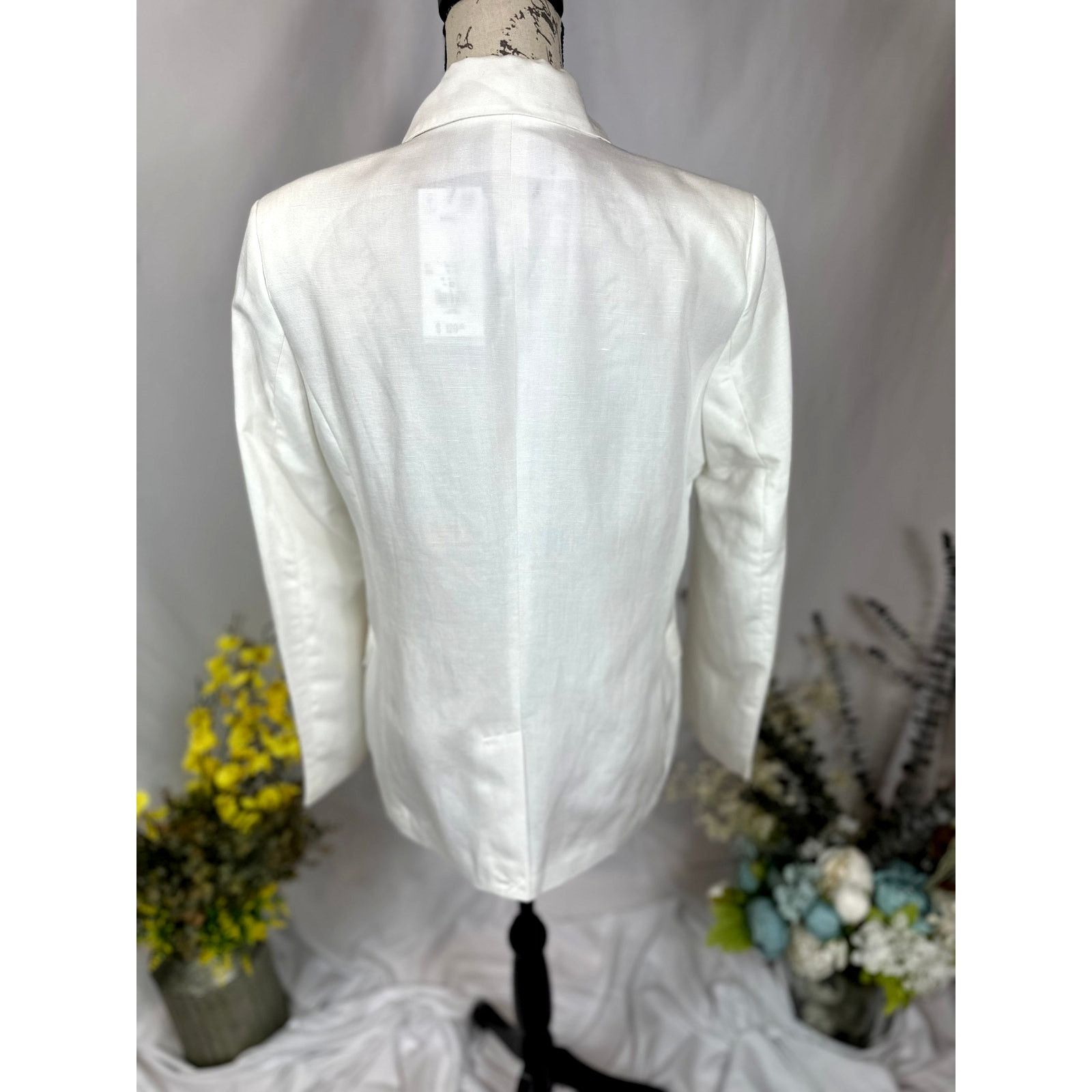 PIOMBO Piombo Womens Double Breasted Blazer White 10 Size L / US 10 / IT 46 - 11 Thumbnail