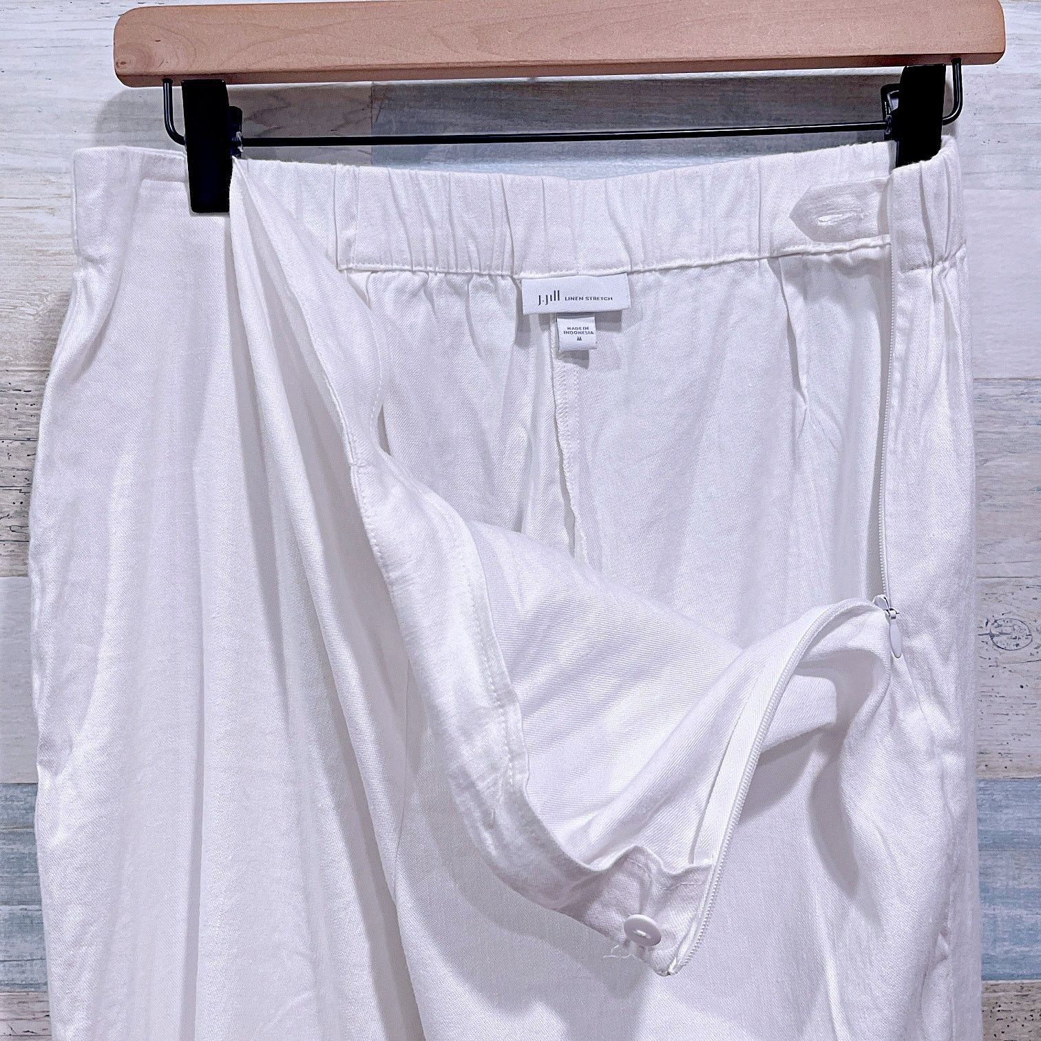 Other J Jill Linen Stretch Ankle Pants White Womens Medium Size 30" / US 8 / IT 44 - 6 Thumbnail
